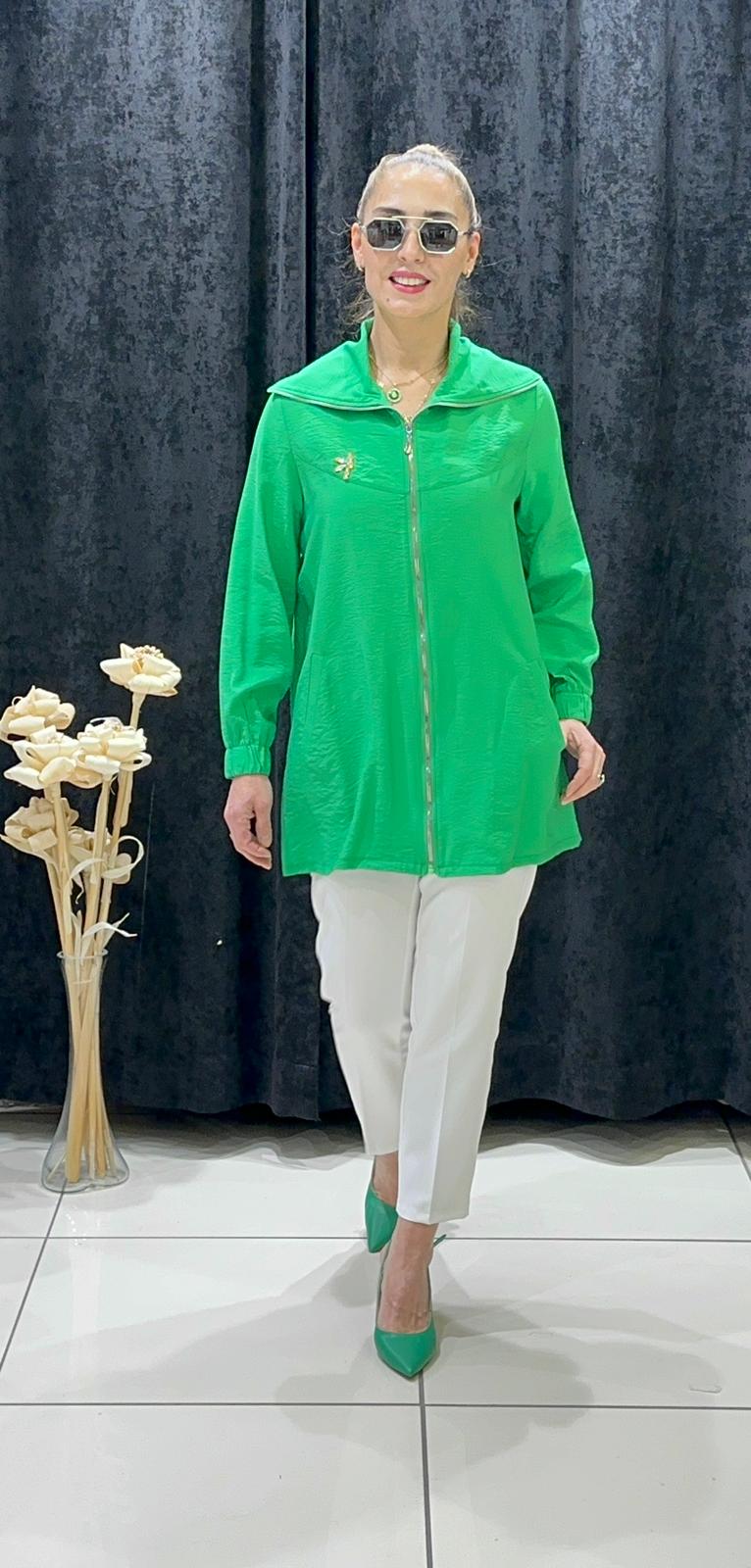 BAMBU TENSEL YAKA TAŞ DETAYLI KAP