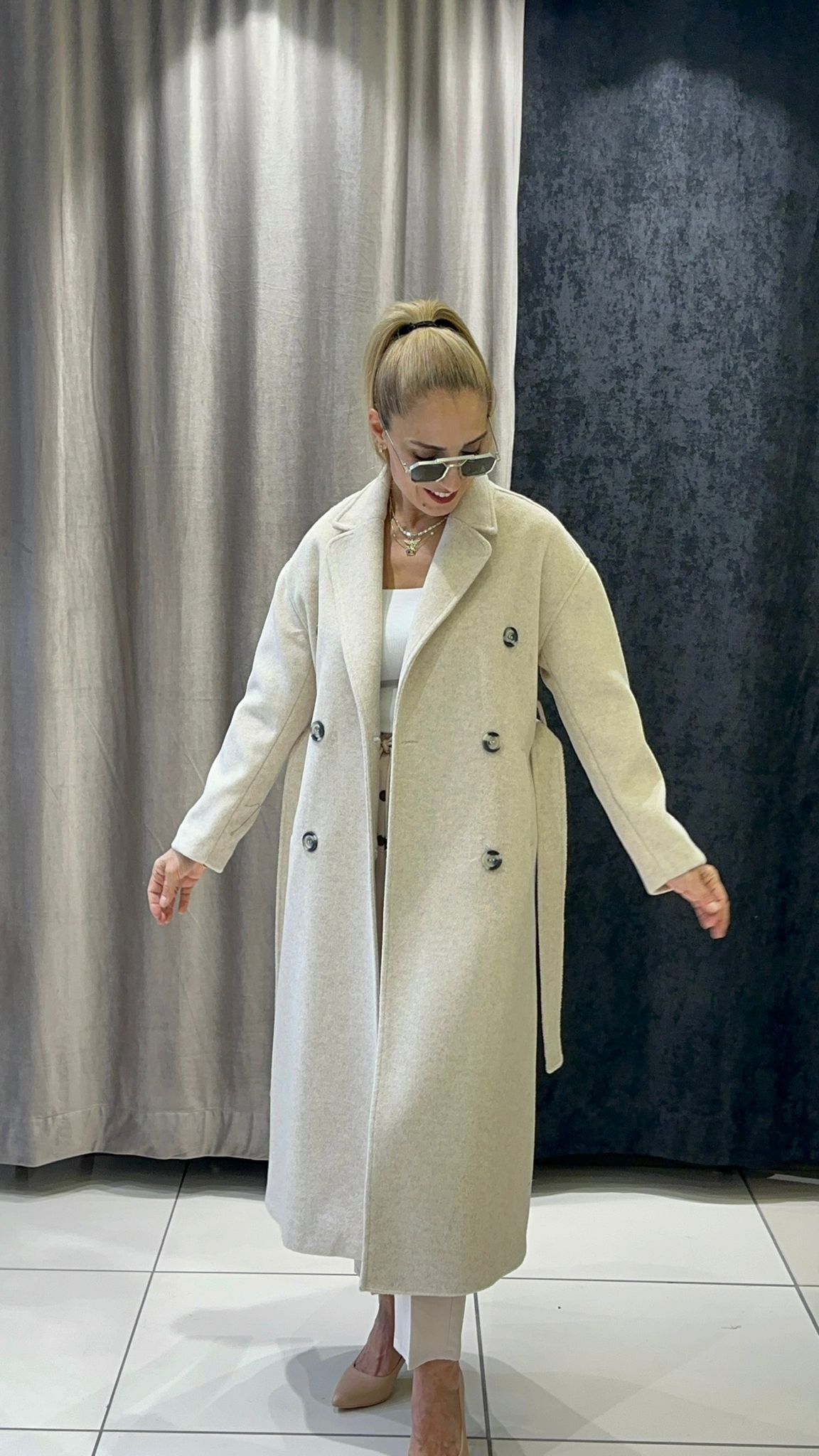 KAŞMİR KABAN DÖT DÜĞME KREVAZE MODEL 