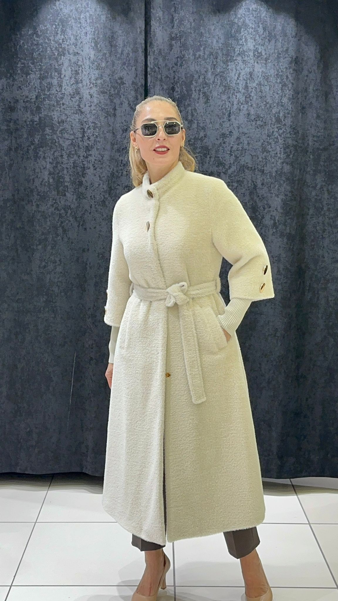 ANGORA KABAN ÇITÇIT DETAY KOL UCU TRİKO RİBANA 