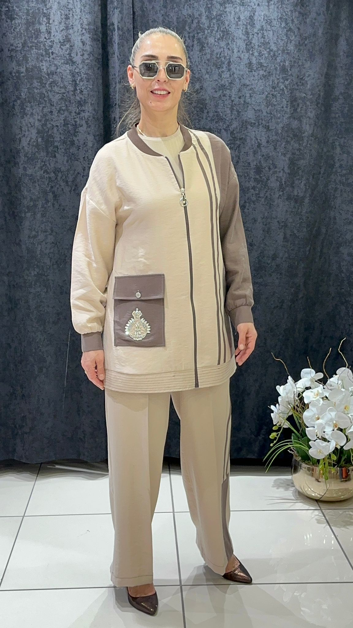 TENSEL BAMIR CEKET BOL PAÇA PANTOLONLU ÜÇLÜ TAKIM