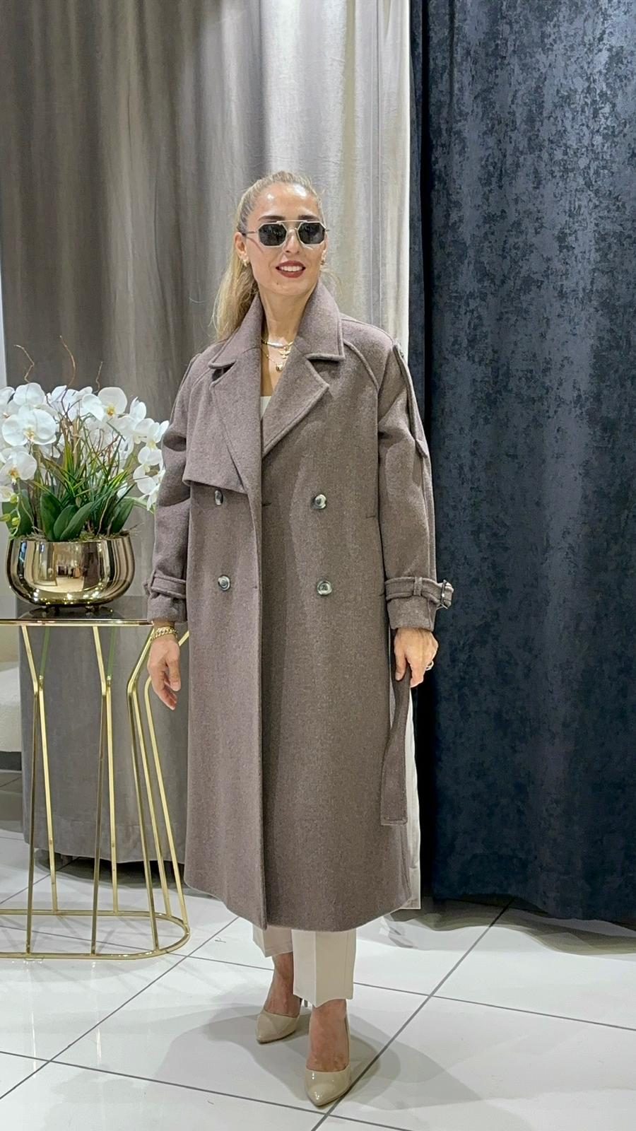 KAŞMİR KABAN APOLET VE PELERİN DETAY MODEL  - KAHVE