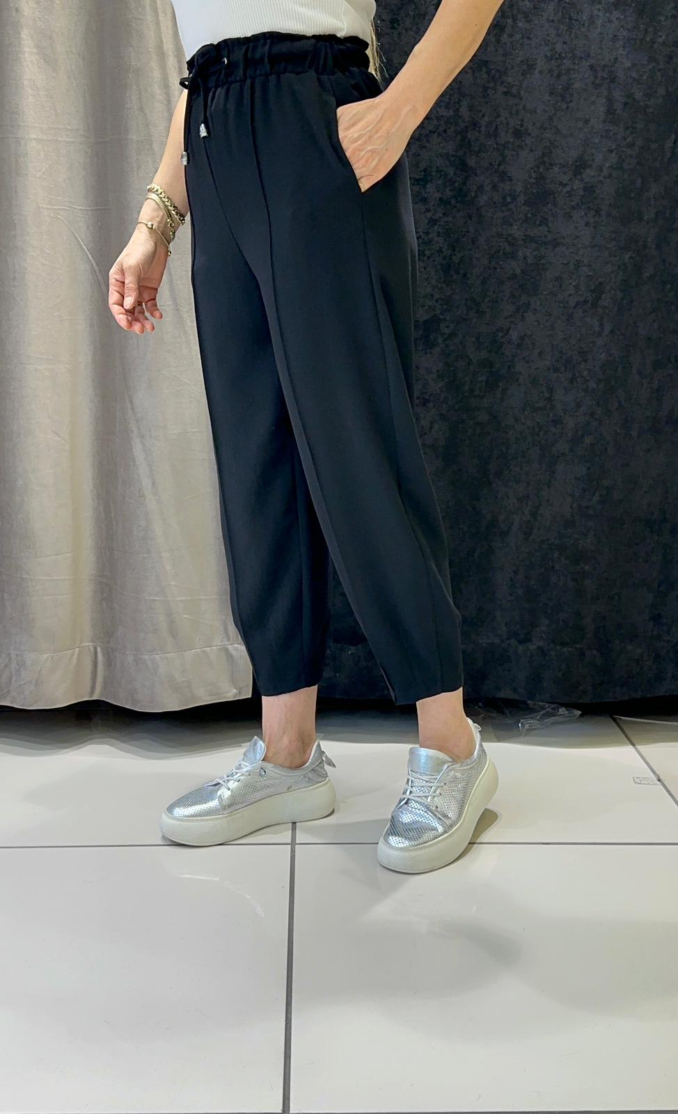 JOGUR PAÇA HELSİNKİ  BELİ LASTİKLİ PANTOLON - SİYAH