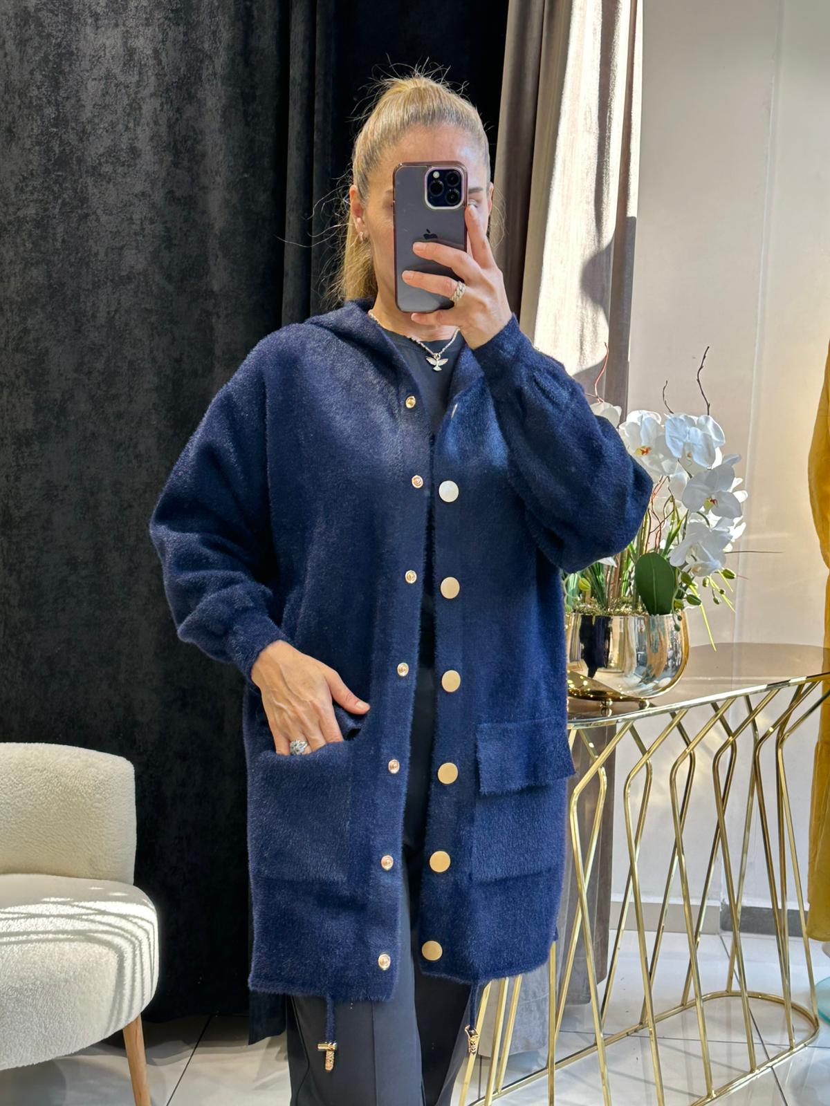 KILL İPLİK GOLD METAL DÜĞME DETAYLI HIRKA  - LACI