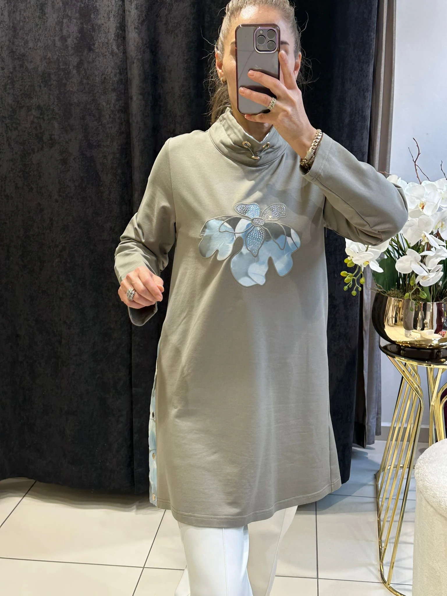 ÇITÇIT DETAY BEYZİK İKİ İPLİK PENYE TUNİK 