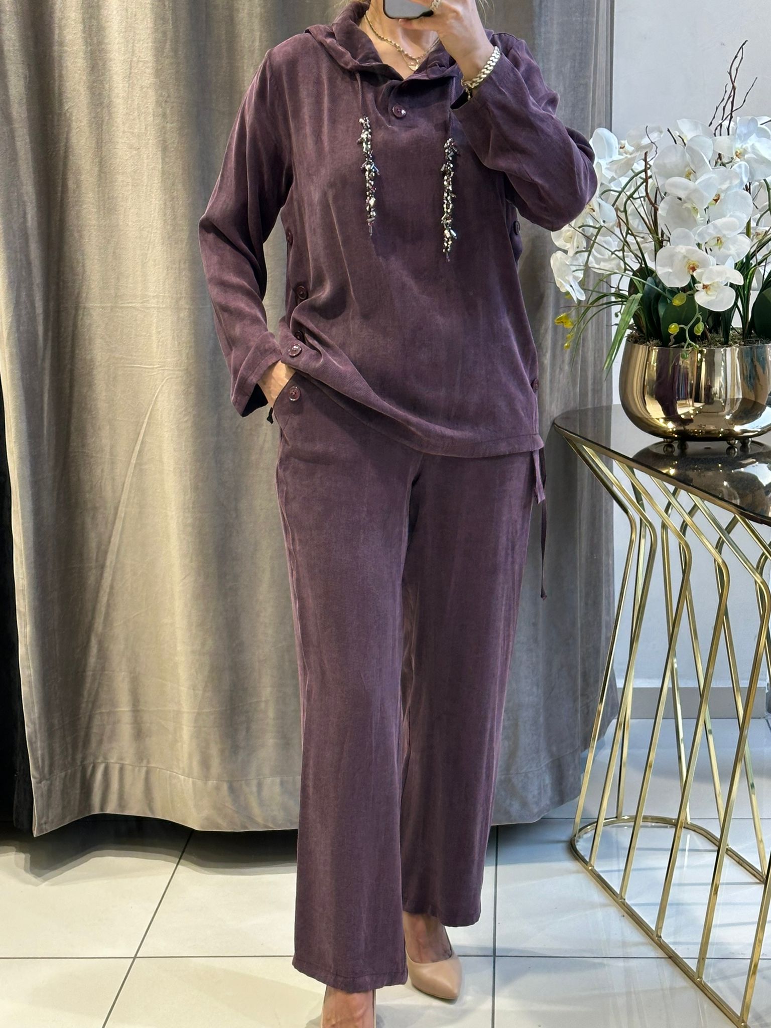 İPEK KUPRA FİTİLLİ KUMAŞ İKİLİ TAKIM