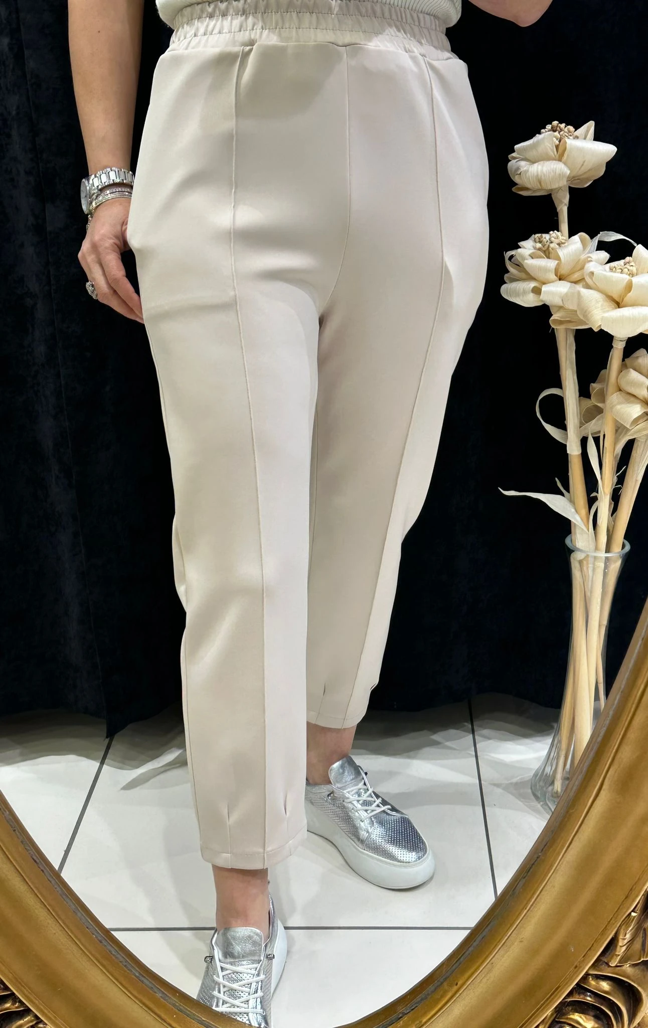 SUCUBA JOGUR BELİ LASTİKLİ PANTOLON - TAŞ