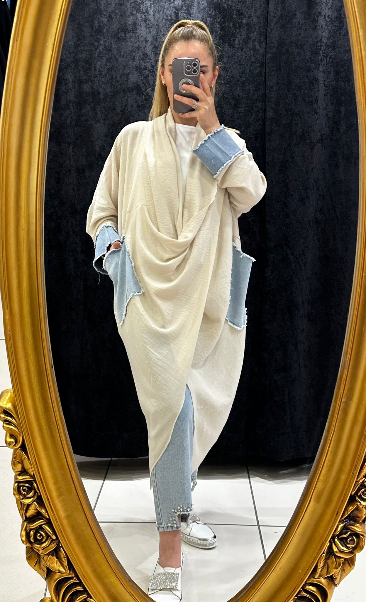 CEPLER KOT GARNİ DETAY TUNİK KAP