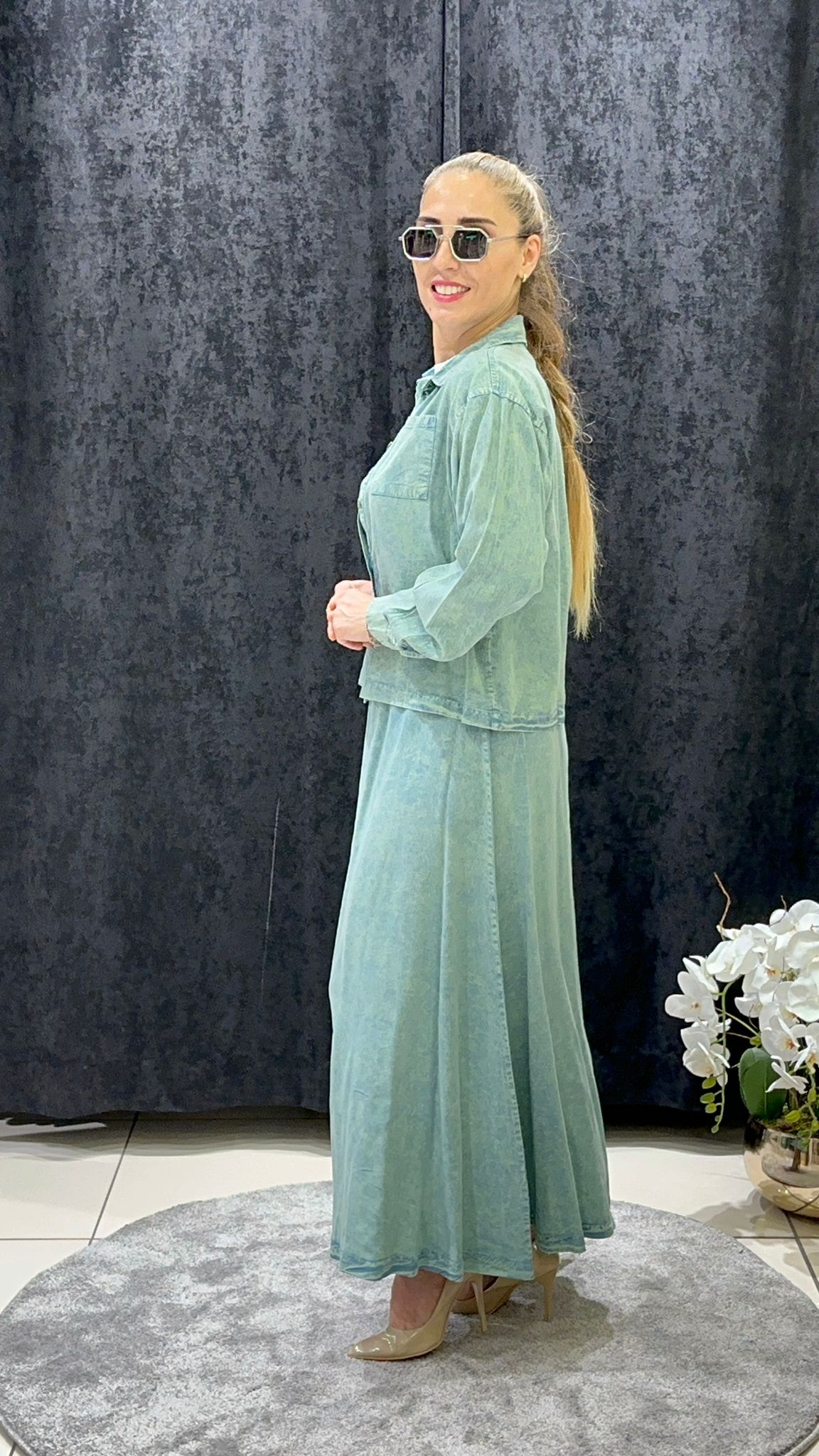 PAMUK TENSEL YIKAMALI ETEKLİ ÜÇLÜ TAKIM