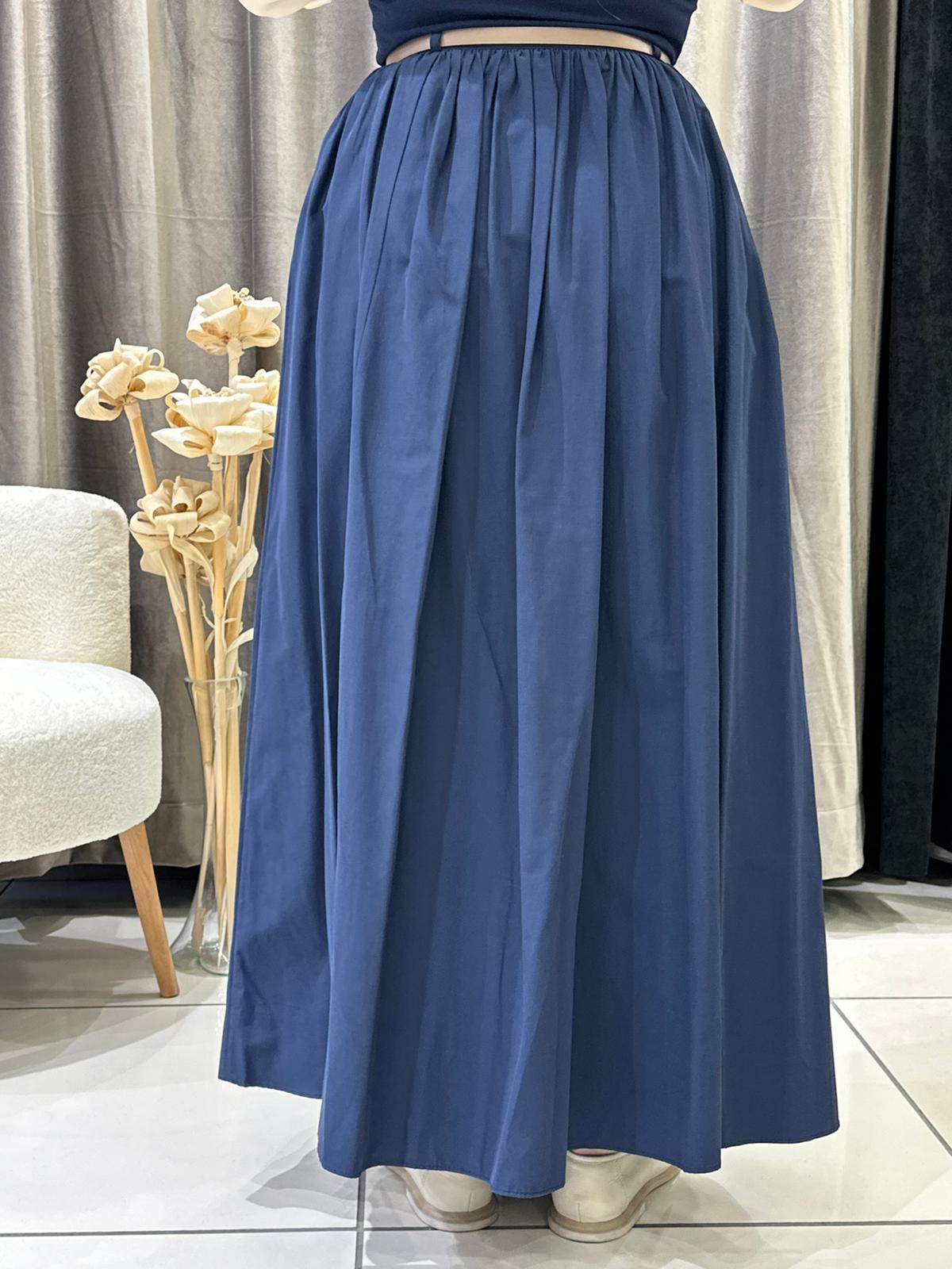 KOTON KUMAŞ BELİ BÜZGÜLÜ KİLOŞ ETEK 