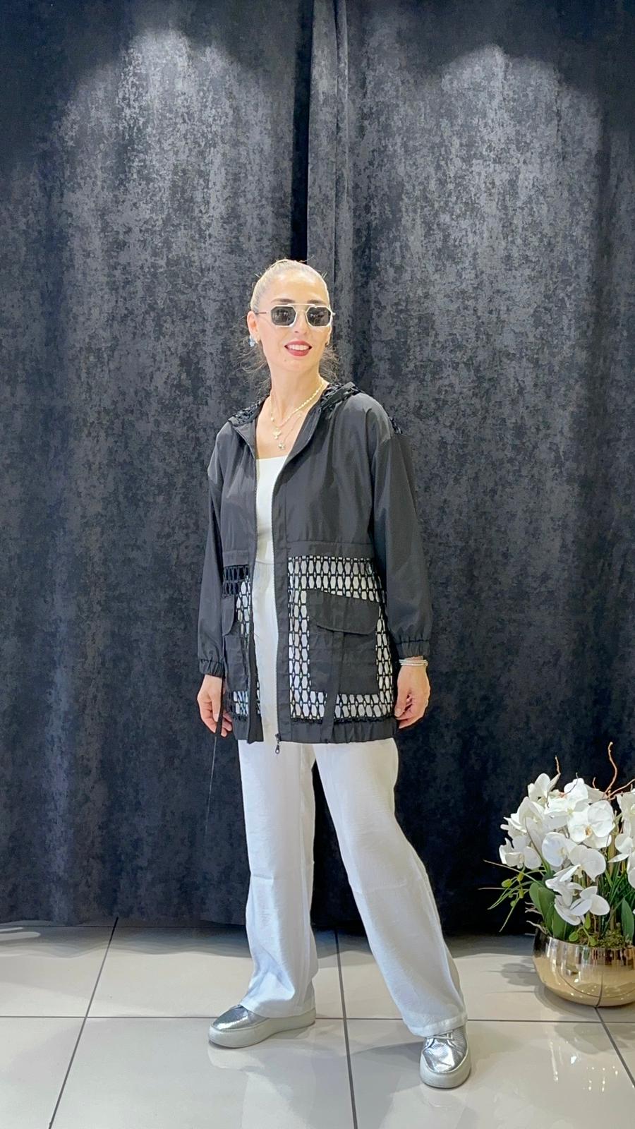 FİLE CEKET TENSEL GARNİLİ 