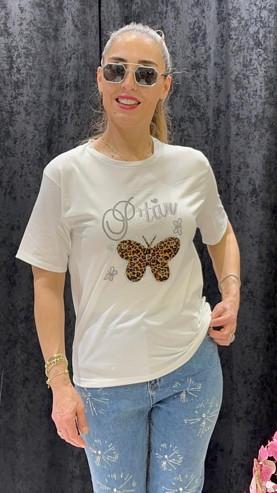 LEOPAR KELEBEKLİ PENYE TUNİK