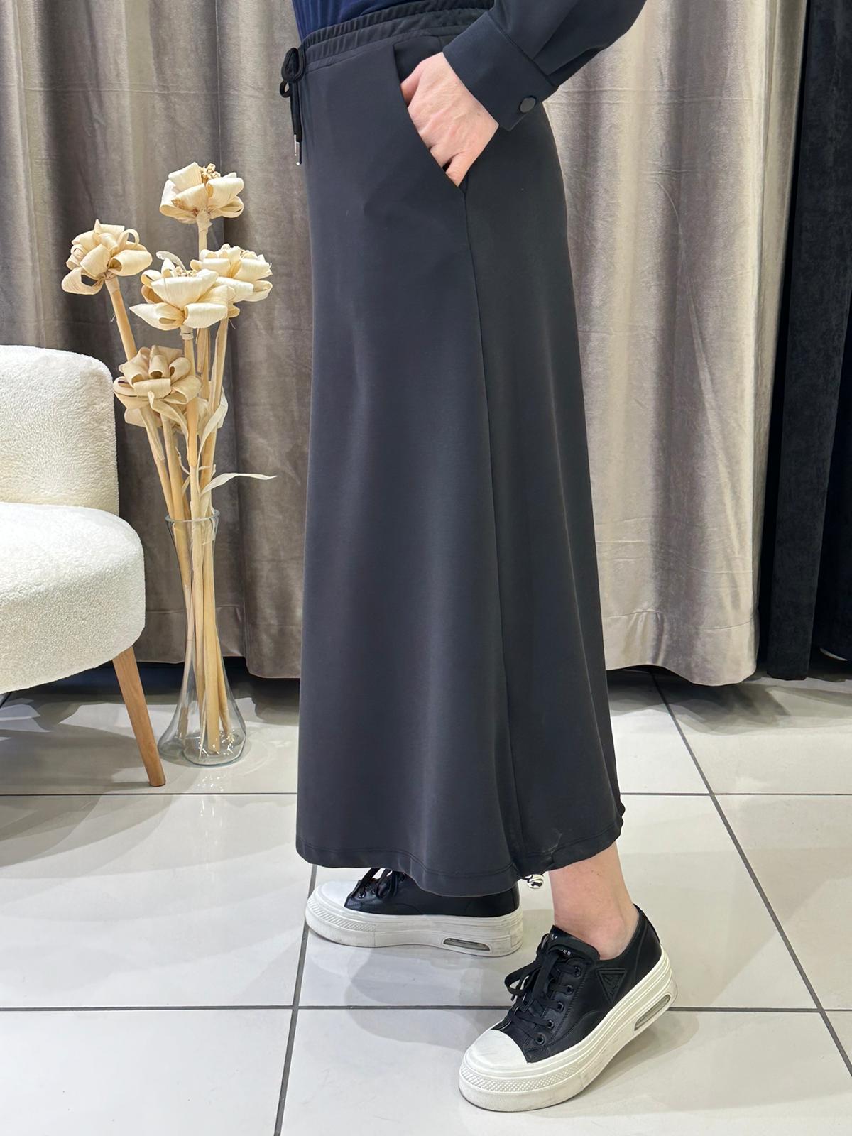 OYSHO KUMAŞ ALTKISMI LASTİK DETAYLI ÇAN ETEK