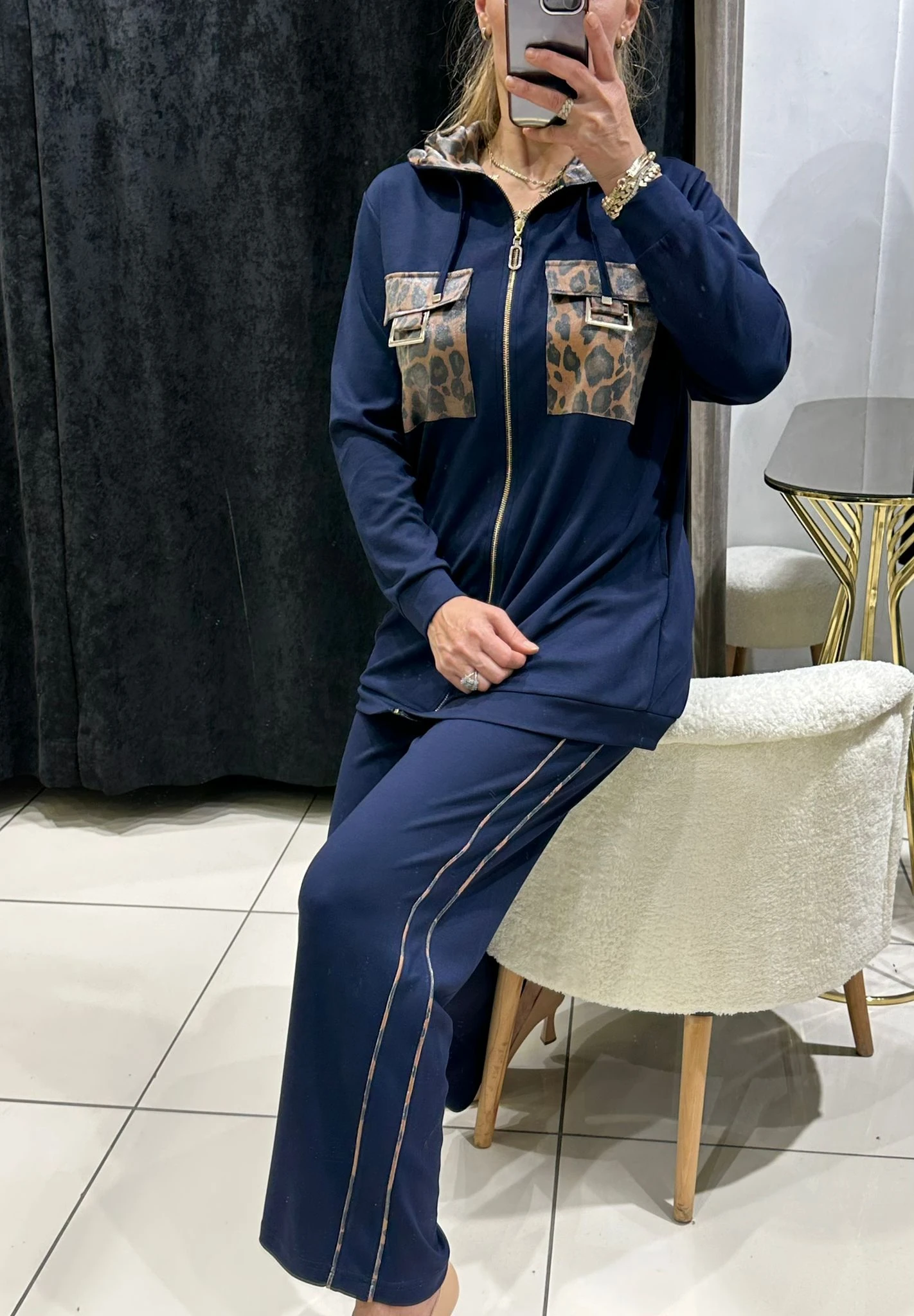 LEOPAR DEYAYLI BİRİNCİ KALİTE İKİ İPLİK TAKIM