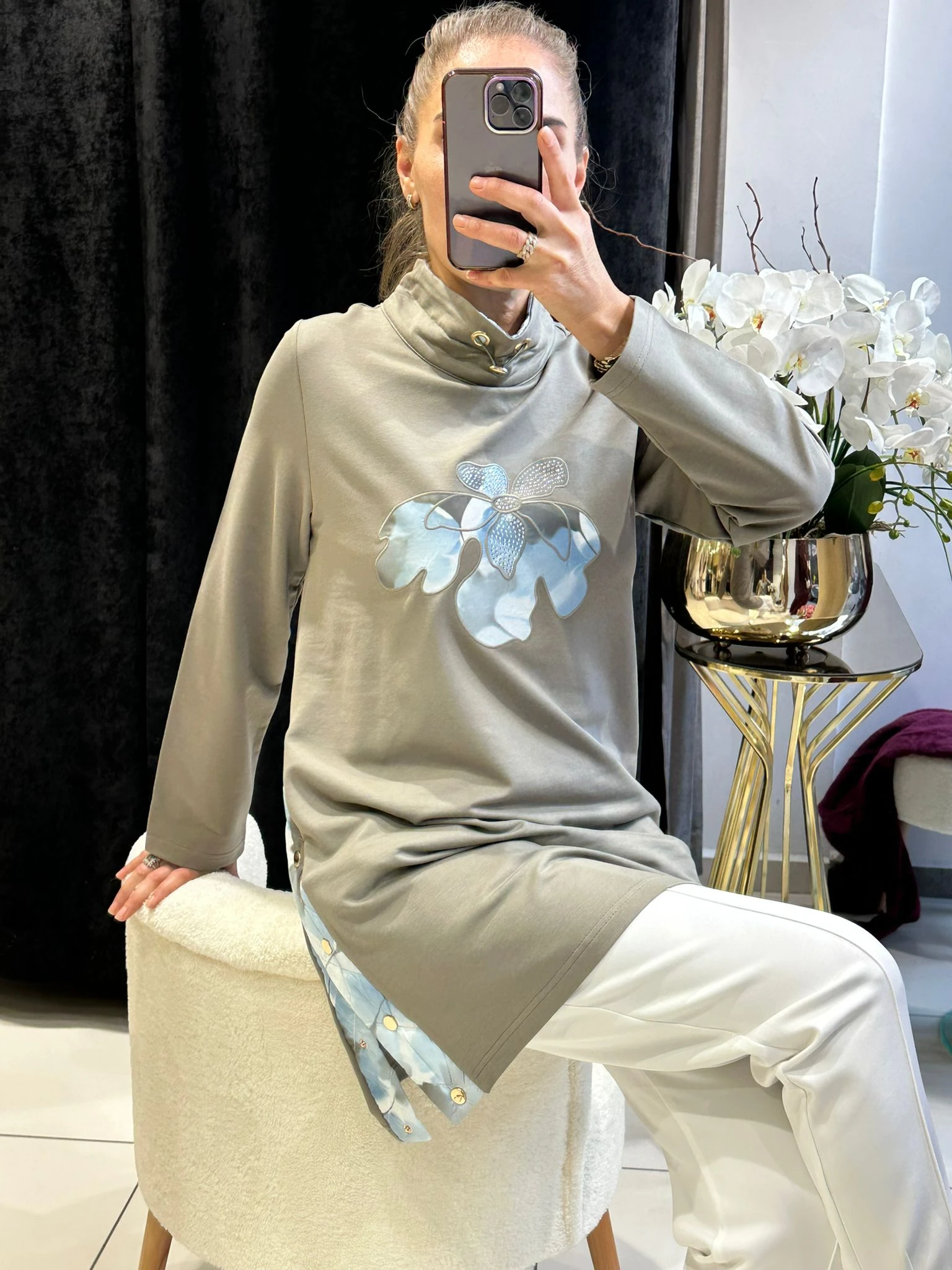 ÇITÇIT DETAY BEYZİK İKİ İPLİK PENYE TUNİK 