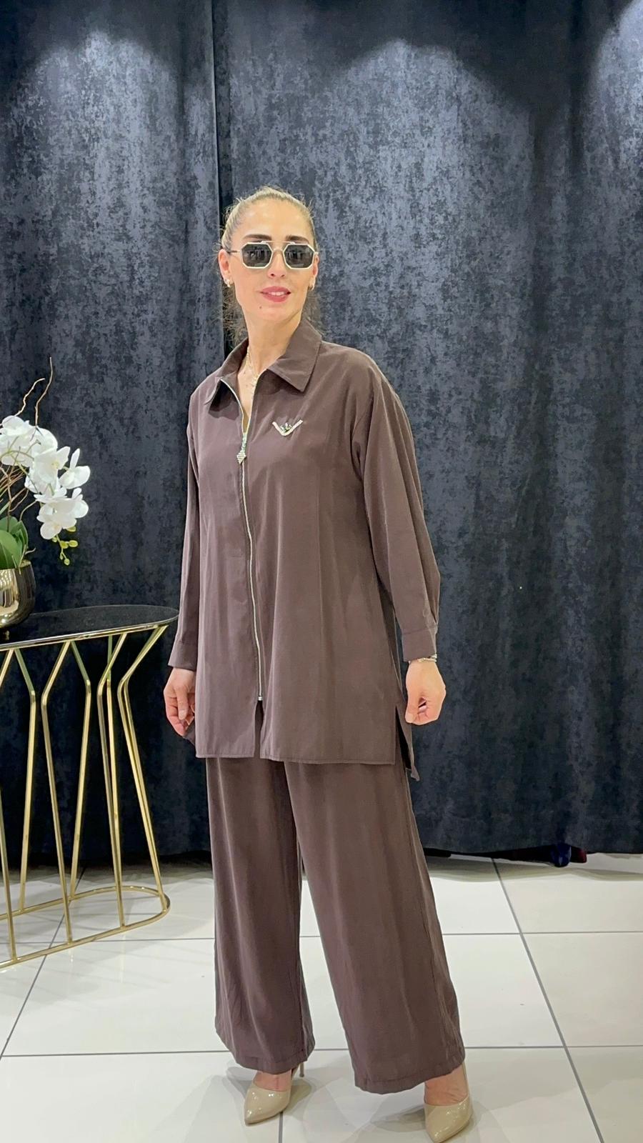 TENSEL QUPRA TAKIM BAMBIR KAPLI PANTOLONLU