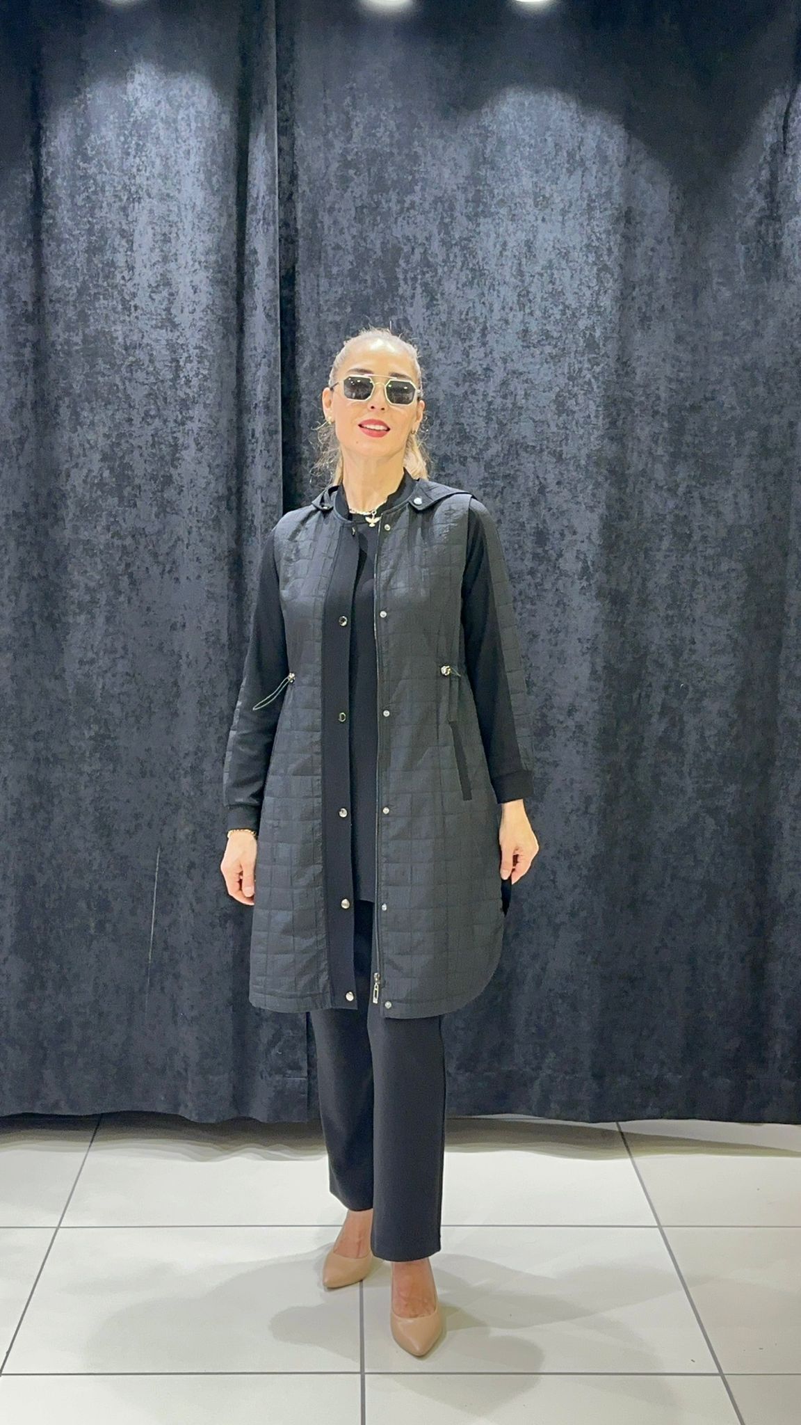 KAPİTONE YEKLİ ÜÇLÜ TAKIM  - SİYAH