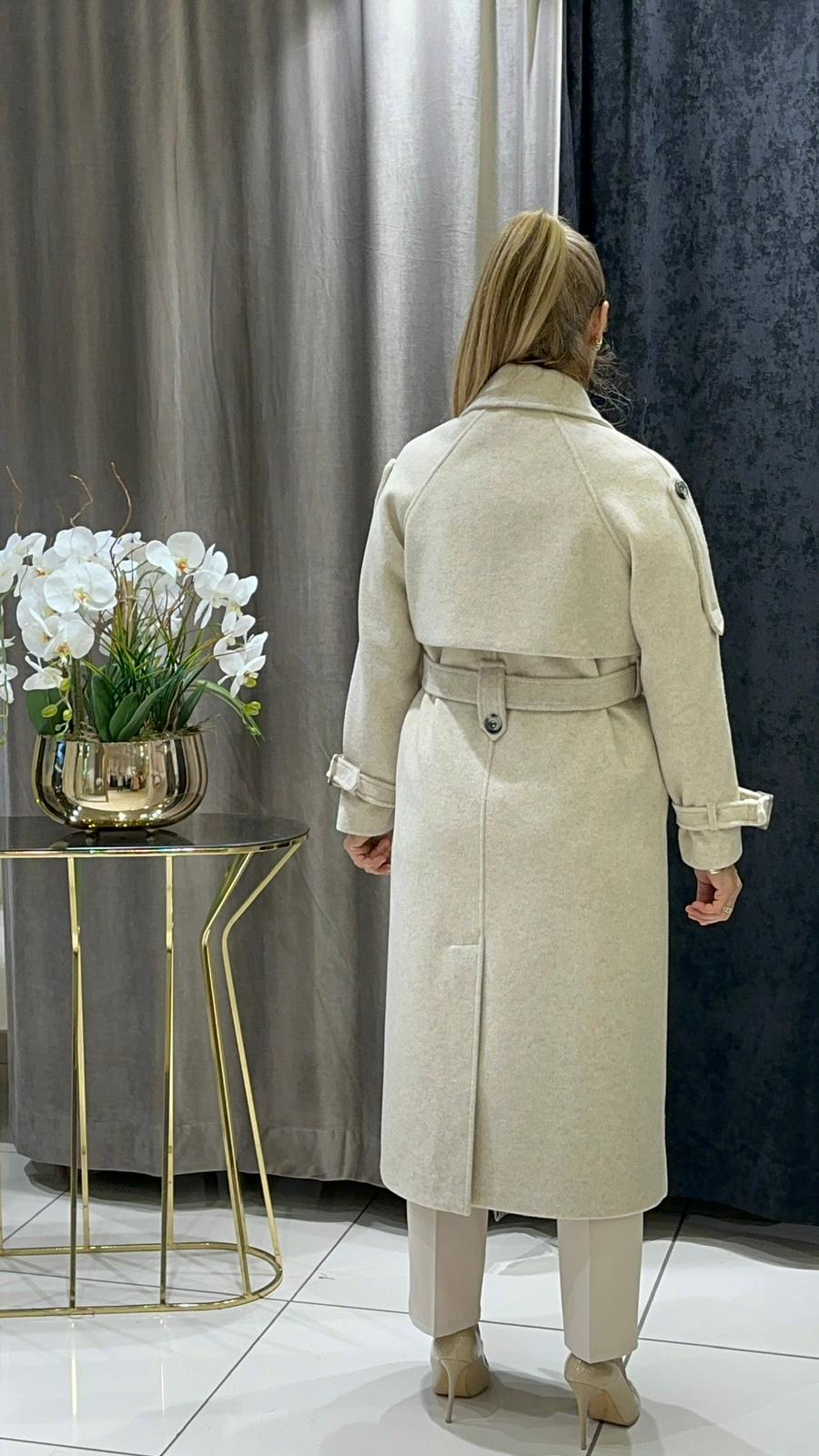 KAŞMİR KABAN APOLET VE PELERİN DETAY MODEL  - A.BEJ