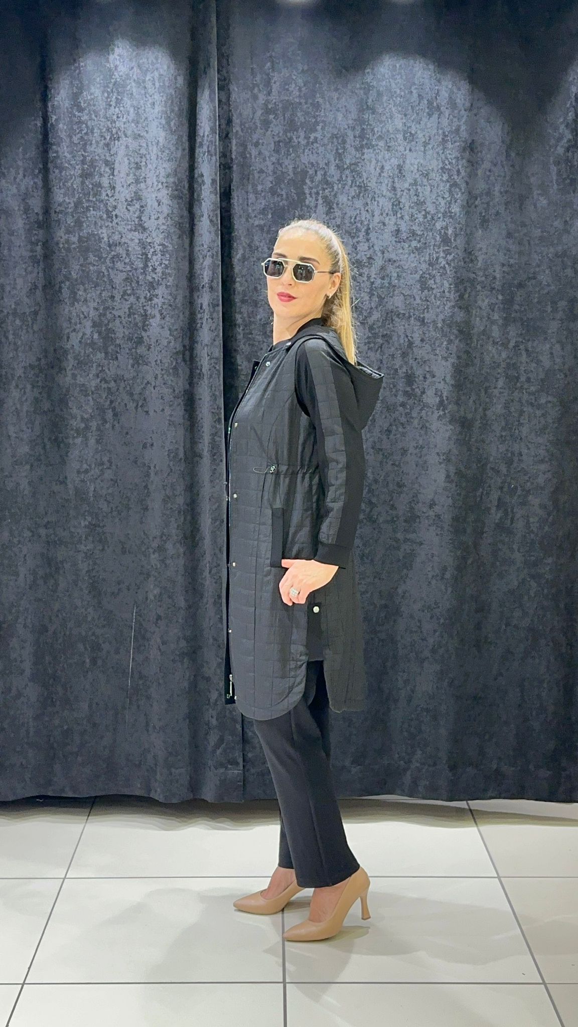 KAPİTONE YEKLİ ÜÇLÜ TAKIM  - SİYAH