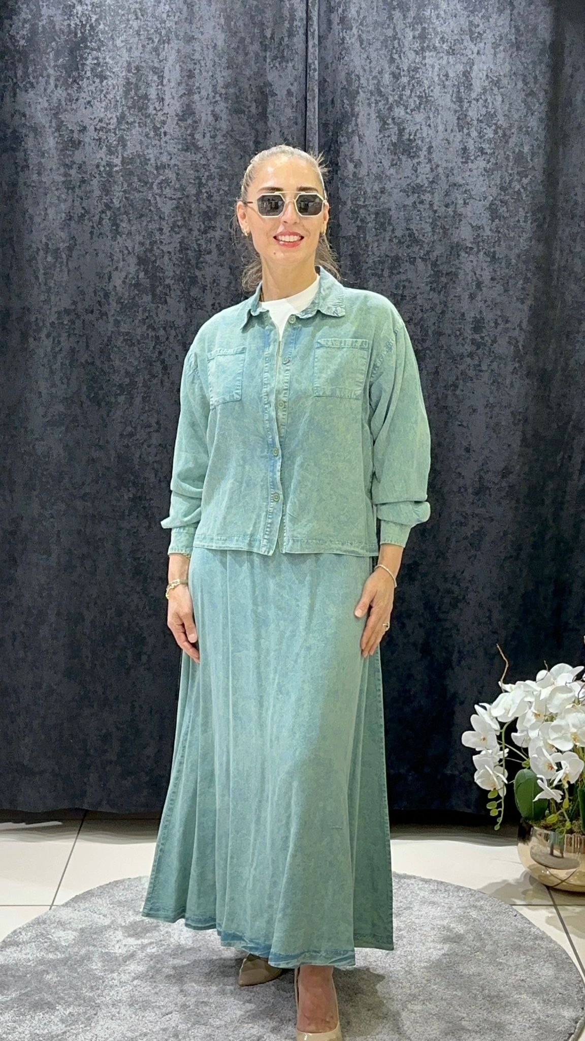 PAMUK TENSEL YIKAMALI ETEKLİ ÜÇLÜ TAKIM