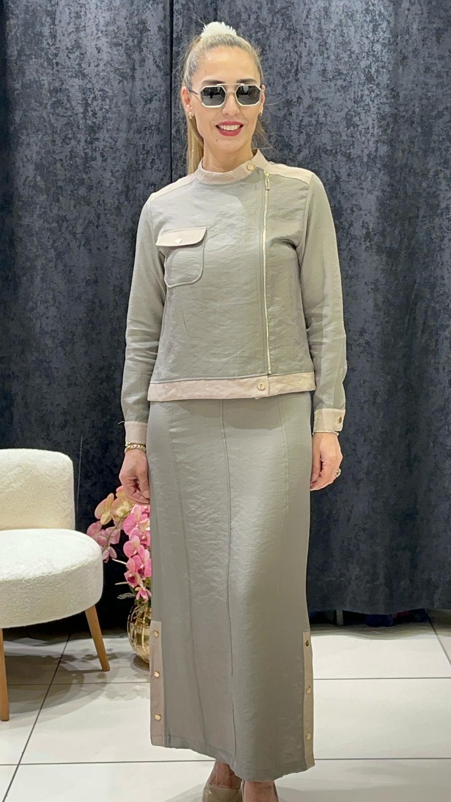 İPEK TENSEL FERMUAR DETAY BAMBIR ETEKLİ TAKIM