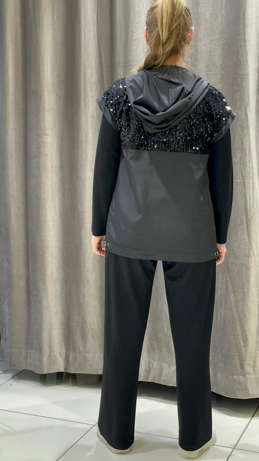 OYSHO PUL PAYET VE PARAŞÜT GARNİLİ ÜÇLÜ TAKIM 