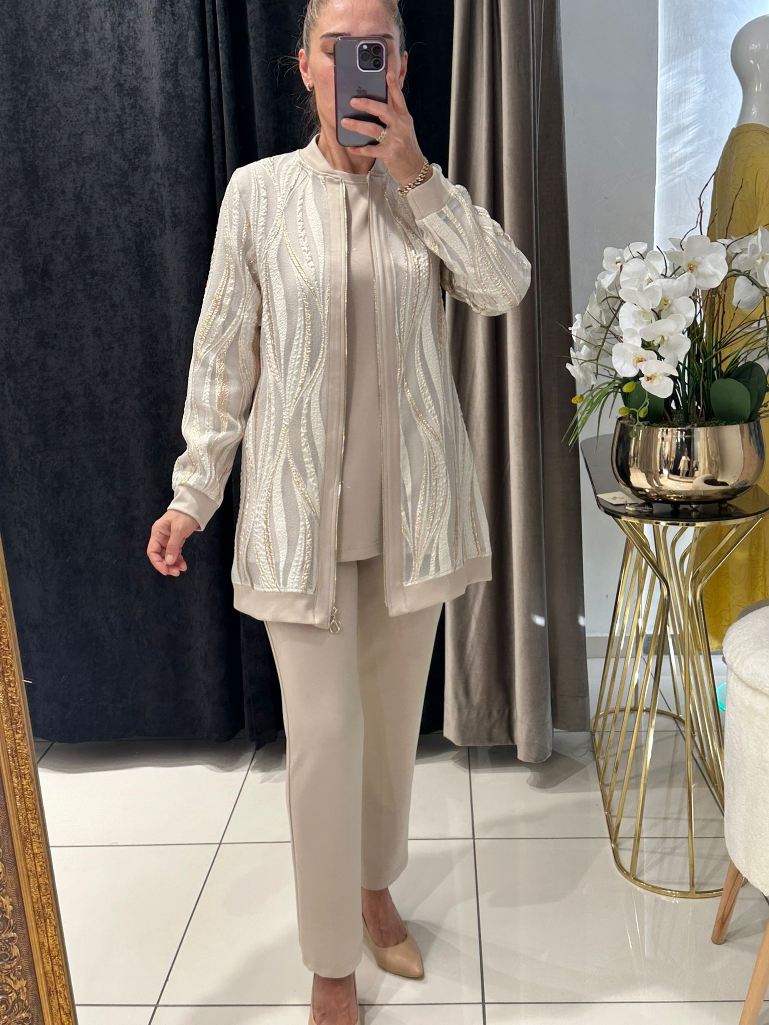 SİMLİ BROKAR CEKETLİ ÜÇLÜ TAKIM  