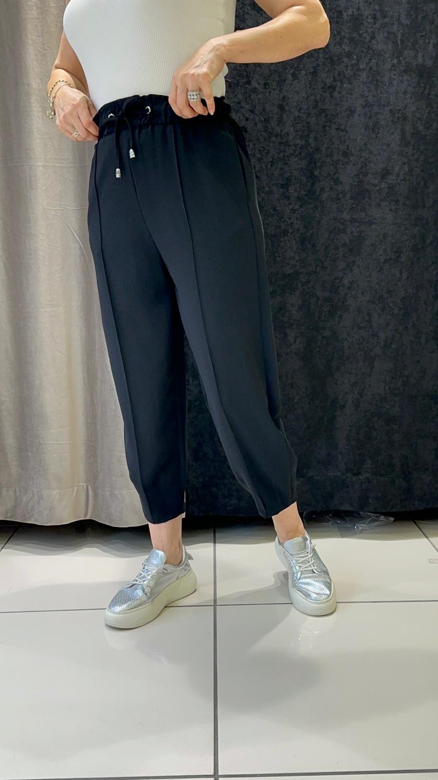 JOGUR PAÇA HELSİNKİ  BELİ LASTİKLİ PANTOLON - SİYAH