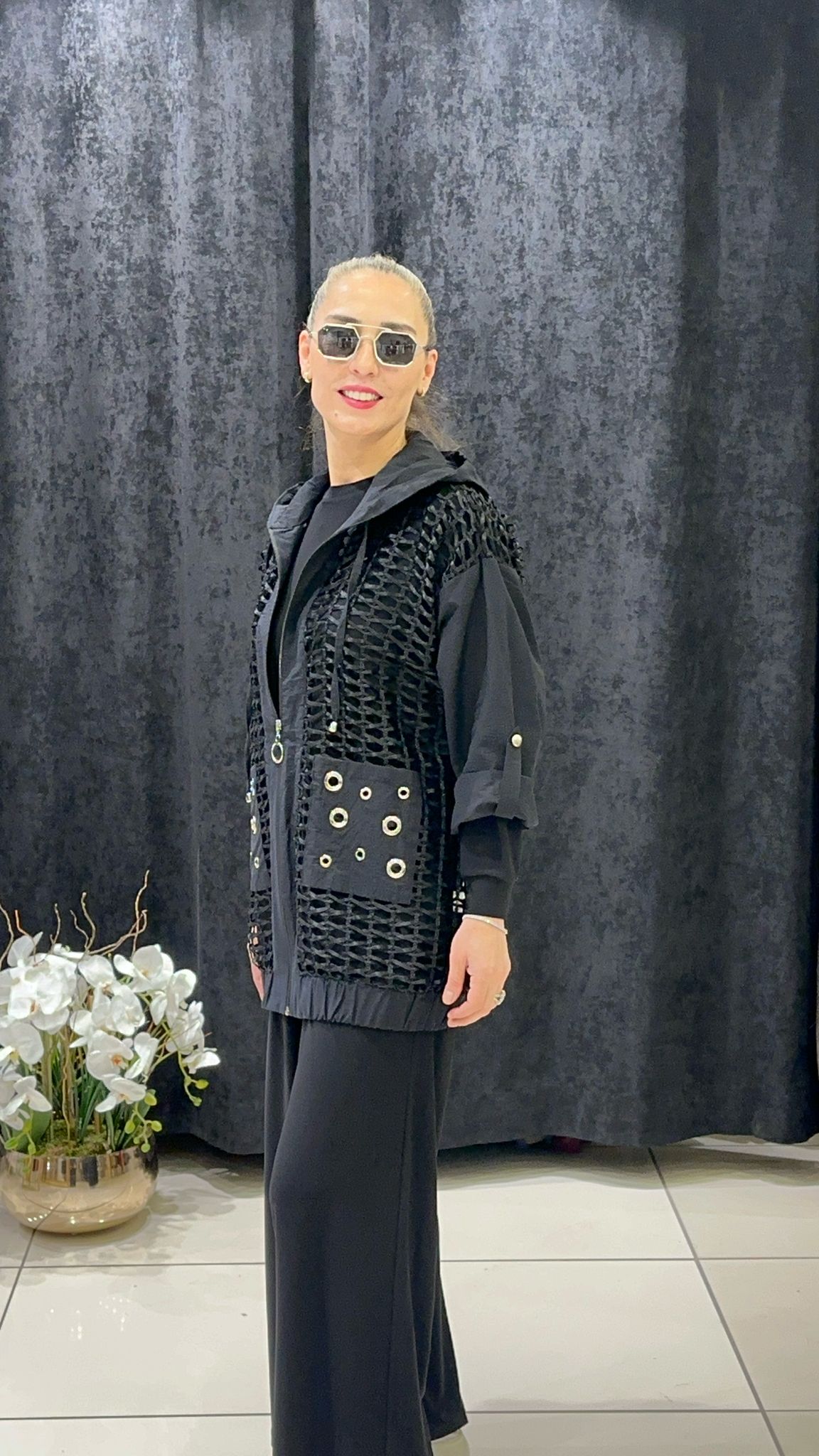 FİLE CEKETLİ PANTOLONLU ÜÇLÜ TAKIM