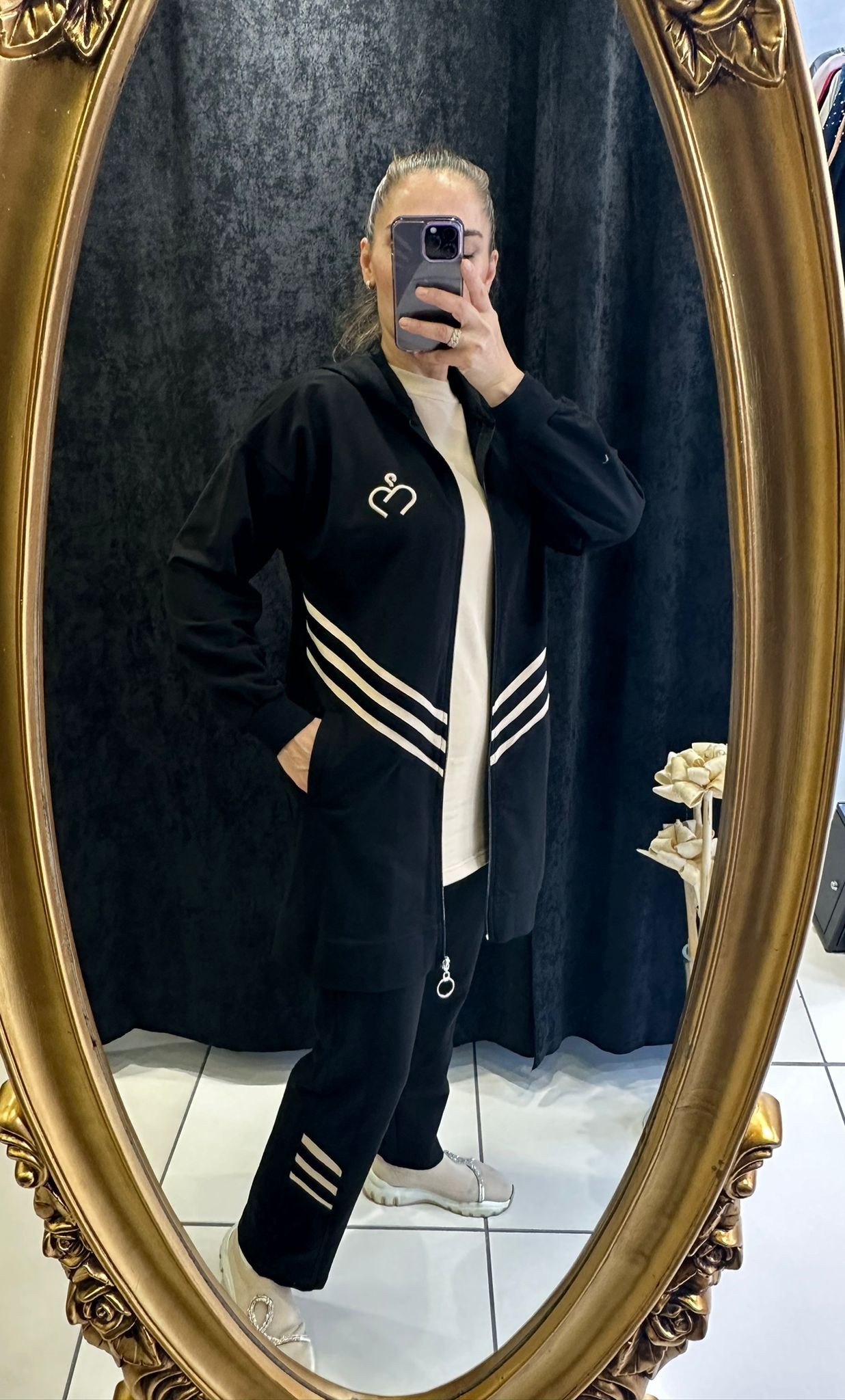 ADIDAS DESEN İKİ İPLİK PENYE ÜÇLÜ TAKIM 