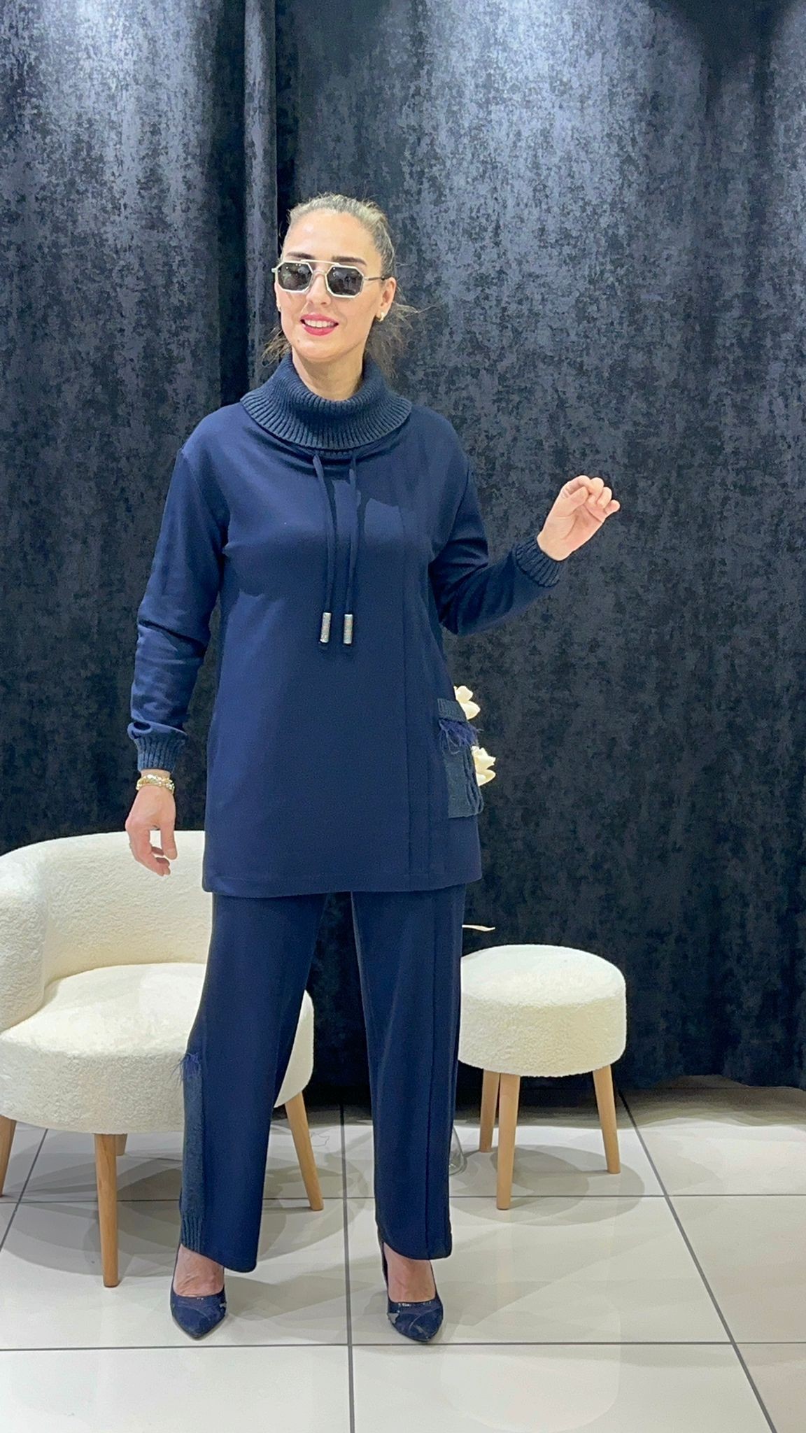 PUREVA MODAL TRİKO KOMBİNLİ TUNİK PANT İKİLİ TAKIM