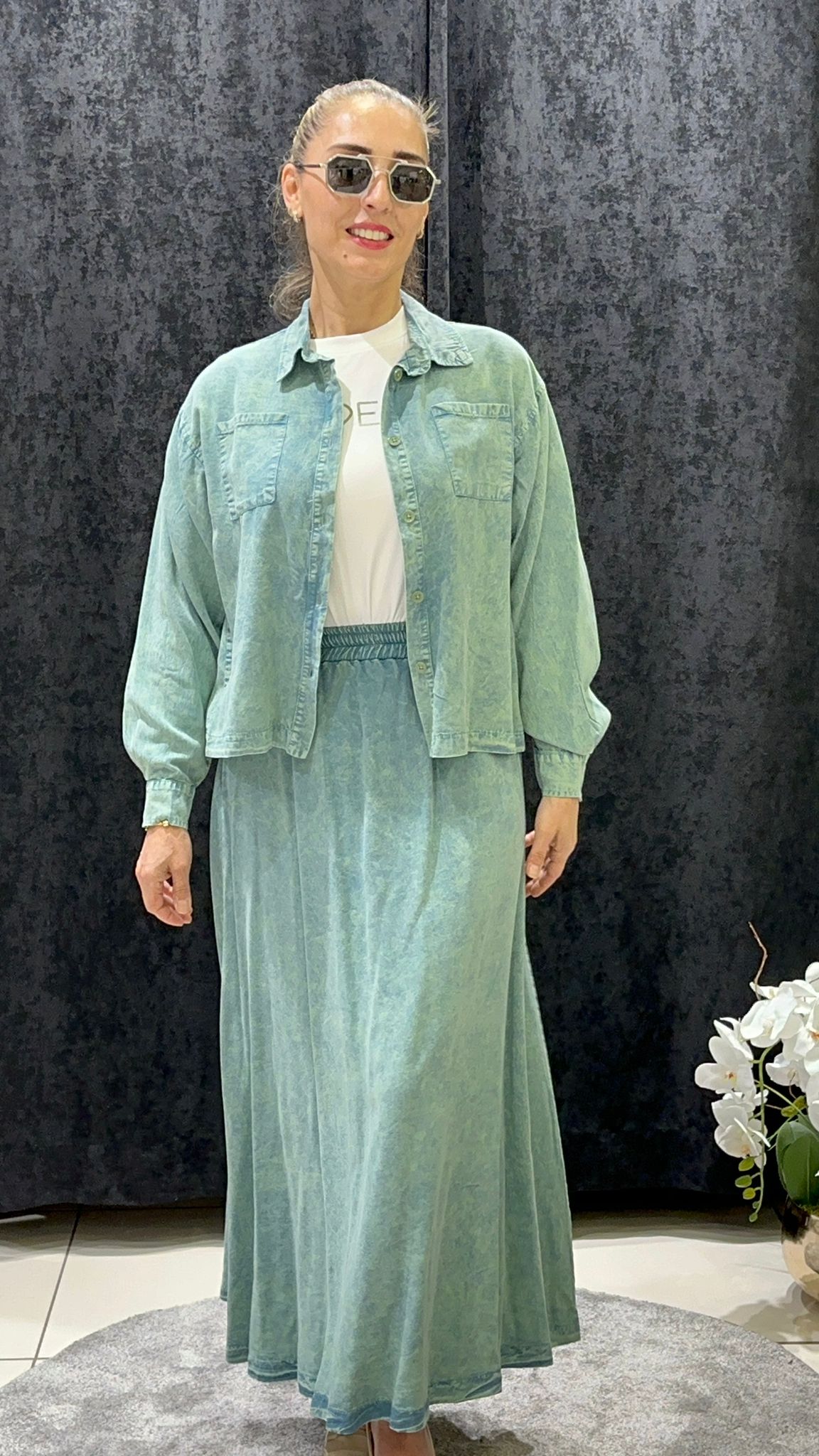 PAMUK TENSEL YIKAMALI ETEKLİ ÜÇLÜ TAKIM