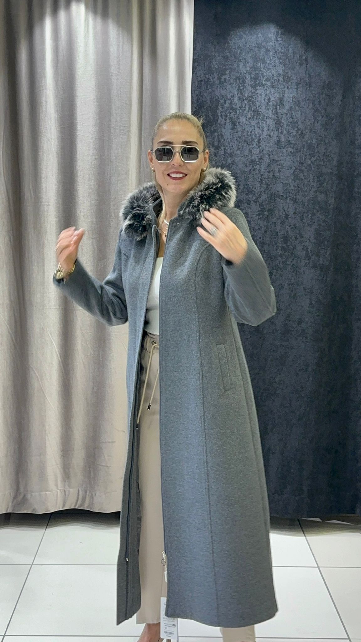 KAŞMİR KABAN APOLET VE PELERİN DETAY MODEL  - ANTRASİT