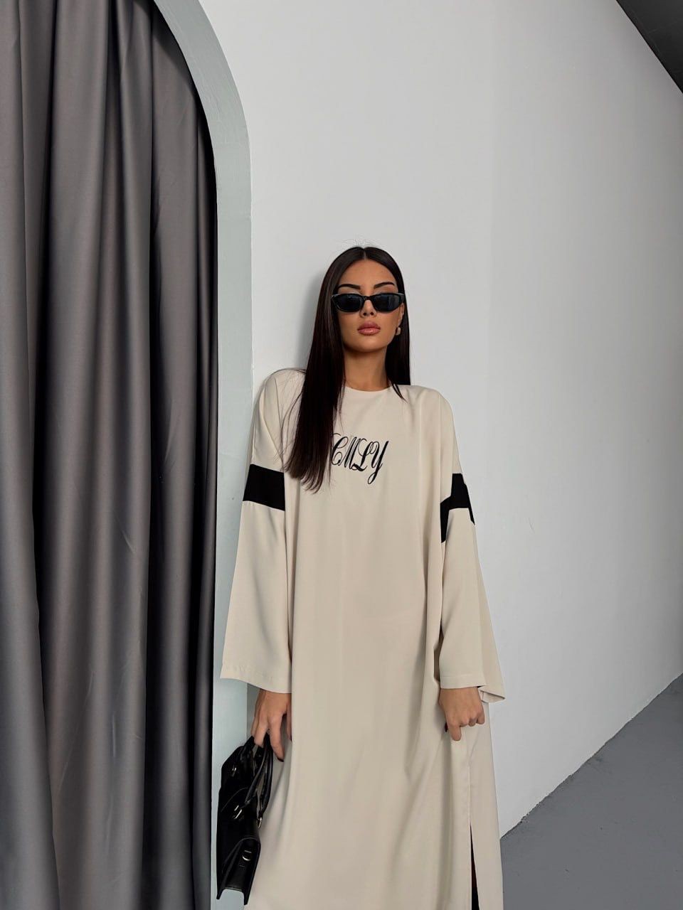 LİNDA KUMAŞ YIRTMAÇ DETA YAZLIK İNCE ABAYA ELBİSE 
