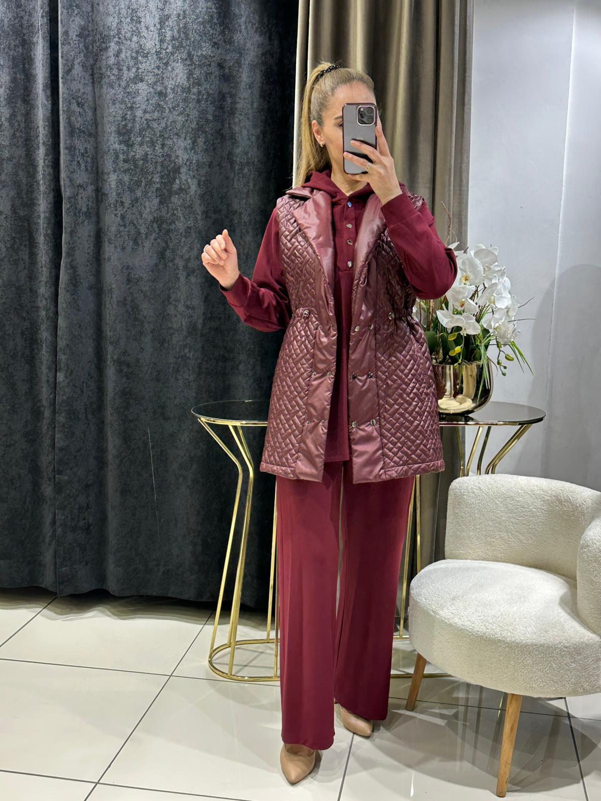 ŞİŞME YELEKLİ ÜÇLÜ TAKIM  