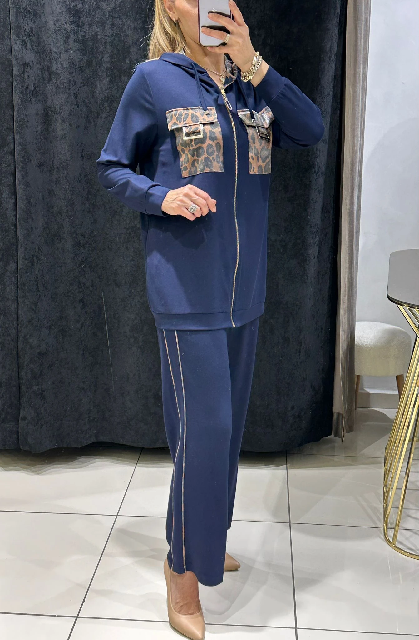 LEOPAR DEYAYLI BİRİNCİ KALİTE İKİ İPLİK TAKIM