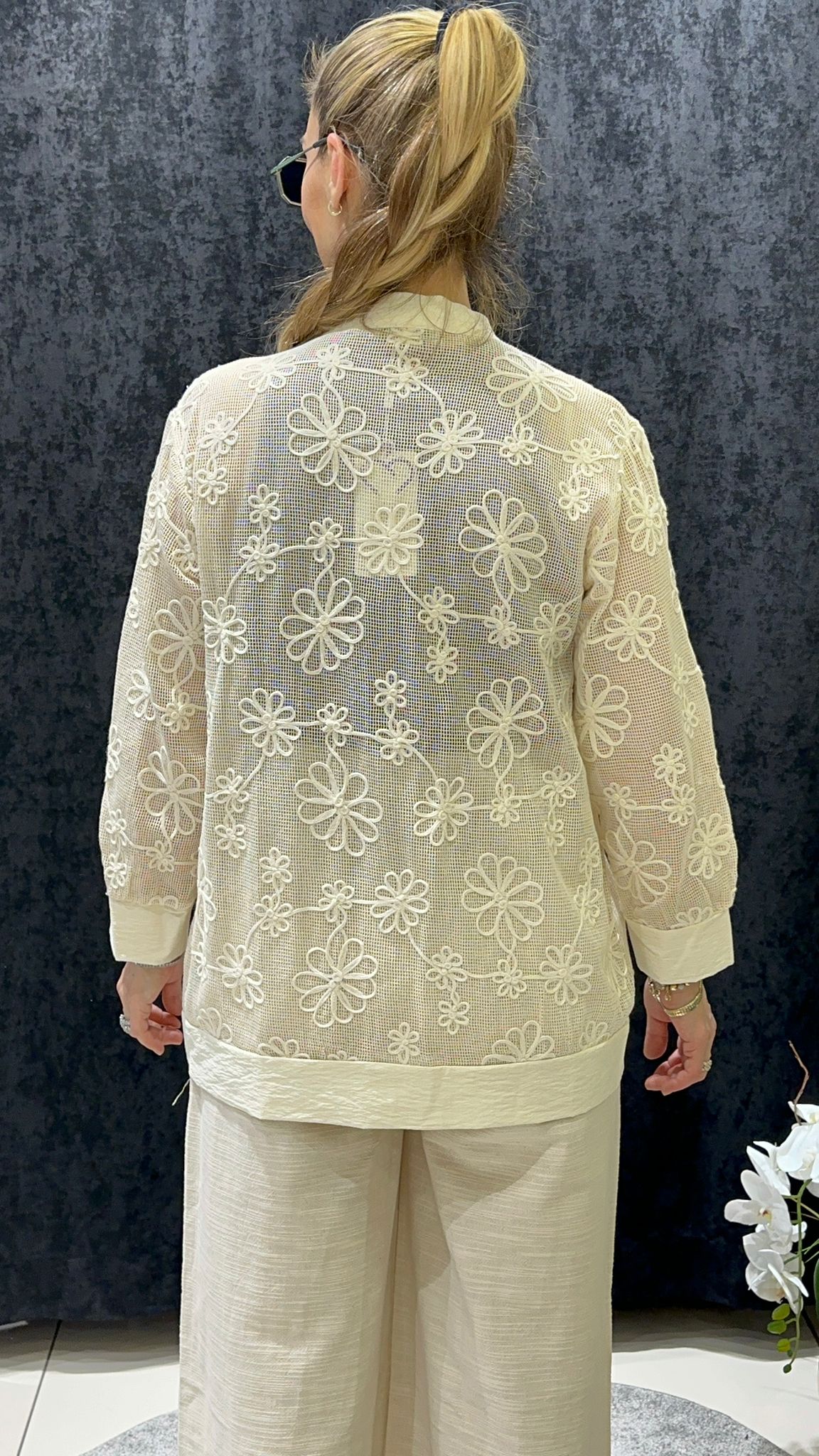 FİLE CEKET PAPATYA NAKIŞLI 