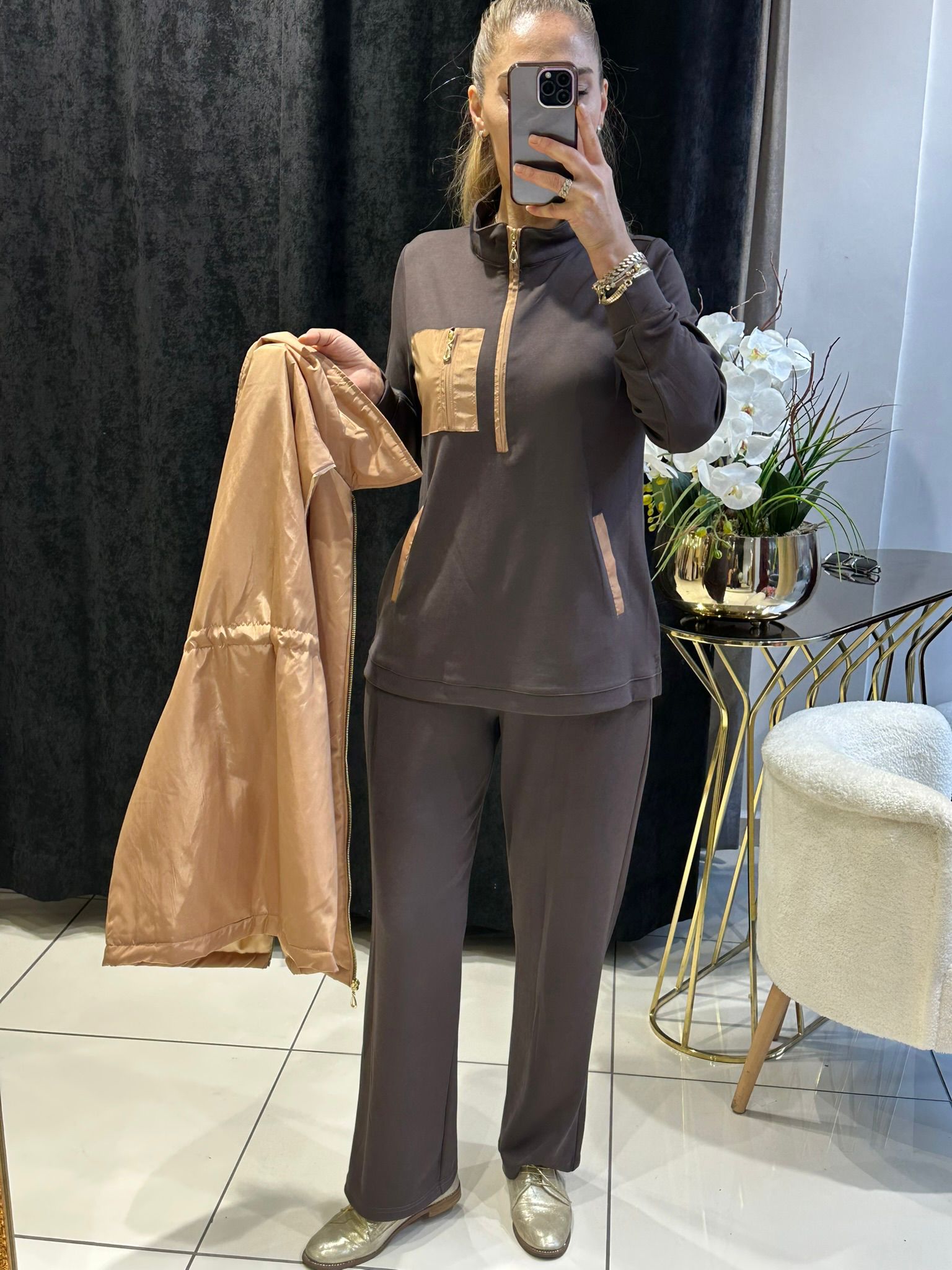 ŞİŞME YELEKLİ ÜÇLÜ TAKIM  