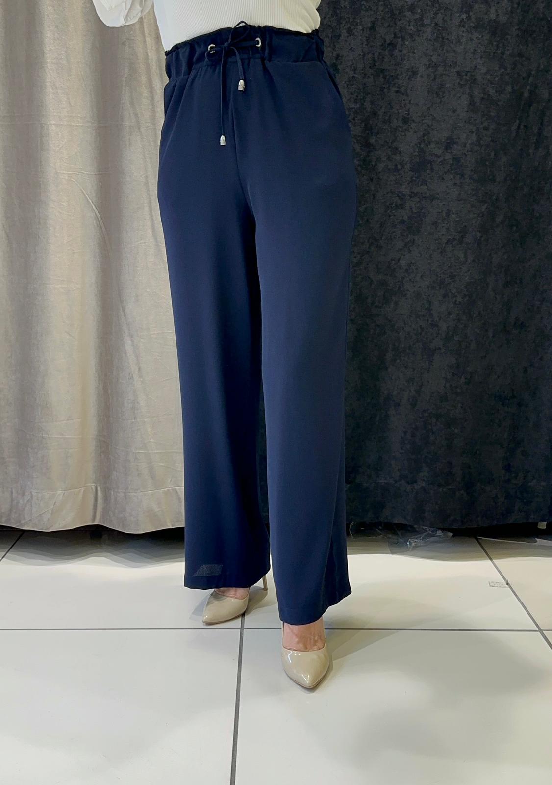 HELSİNKİ İNCE TAM YAZLIK BOL PAÇA PANTOLON  - LACI