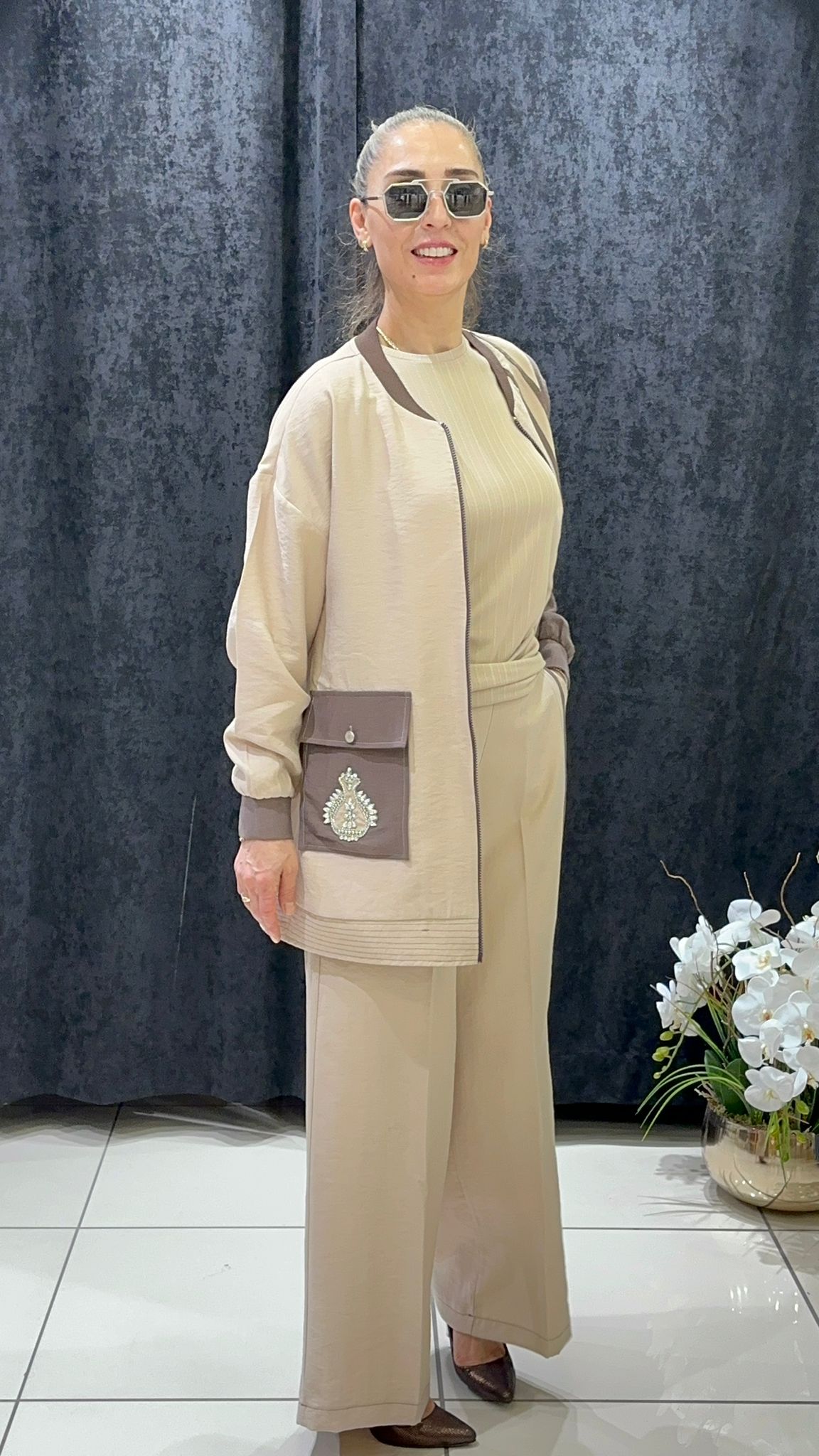 TENSEL BAMIR CEKET BOL PAÇA PANTOLONLU ÜÇLÜ TAKIM