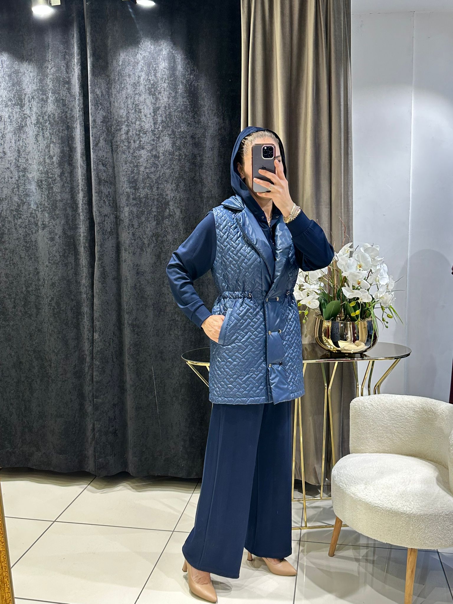 ŞİŞME YELEKLİ ÜÇLÜ TAKIM   - LACI