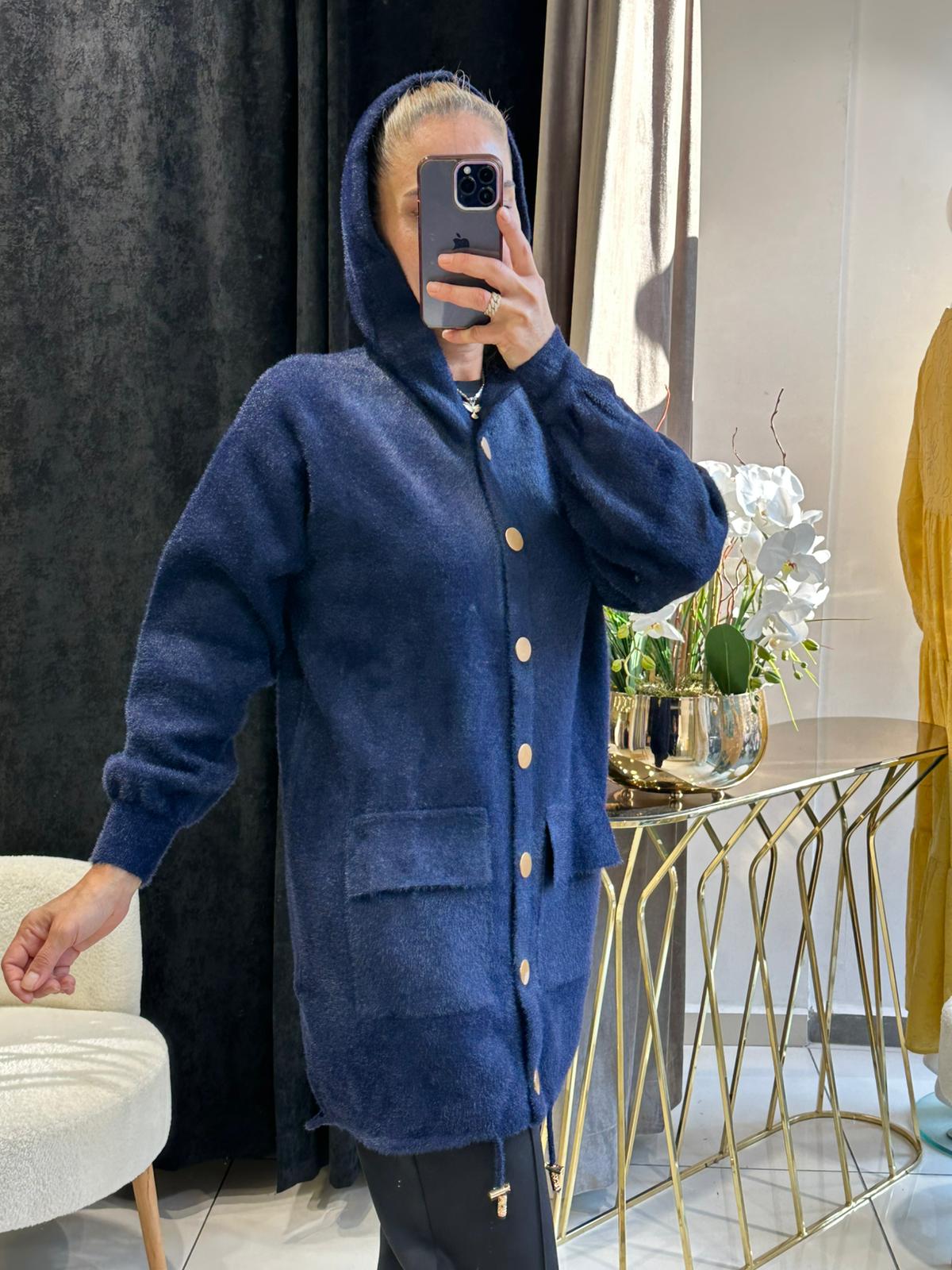 KILL İPLİK GOLD METAL DÜĞME DETAYLI HIRKA  - LACI