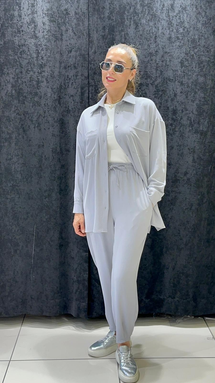 HELSİNKİ TAKIM JOGUR PANTOLONLU - GRİ