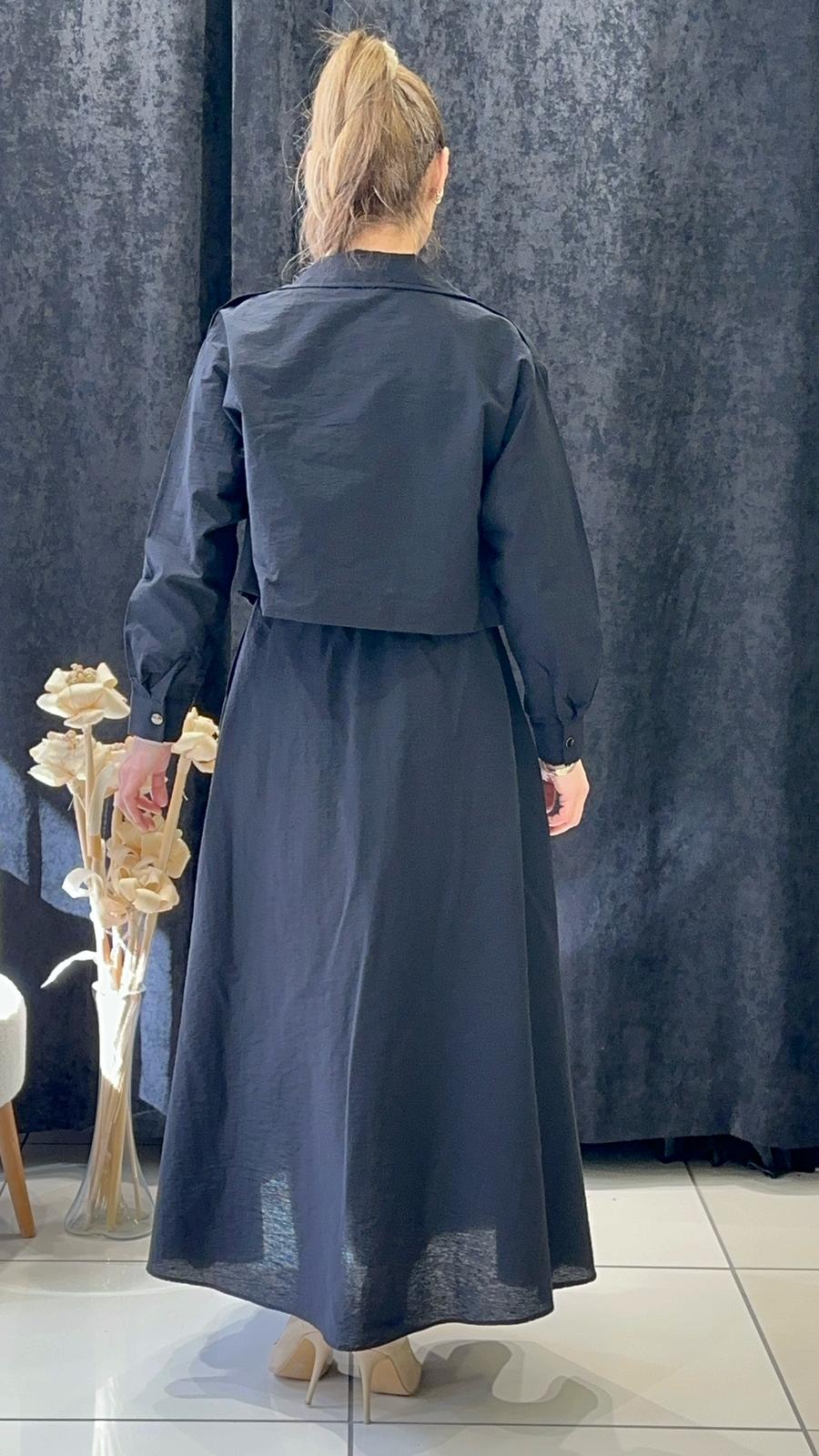 CEPKEN DETAYLI ELBİDE  - SİYAH