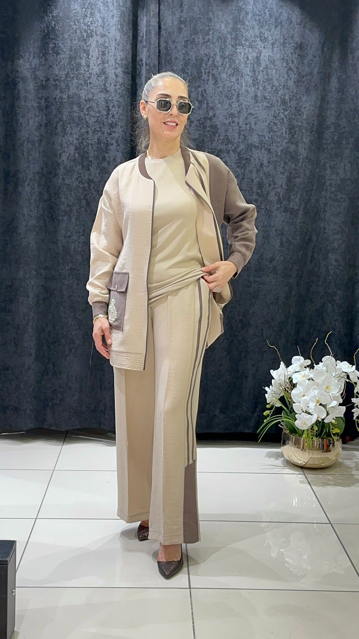 TENSEL BAMIR CEKET BOL PAÇA PANTOLONLU ÜÇLÜ TAKIM