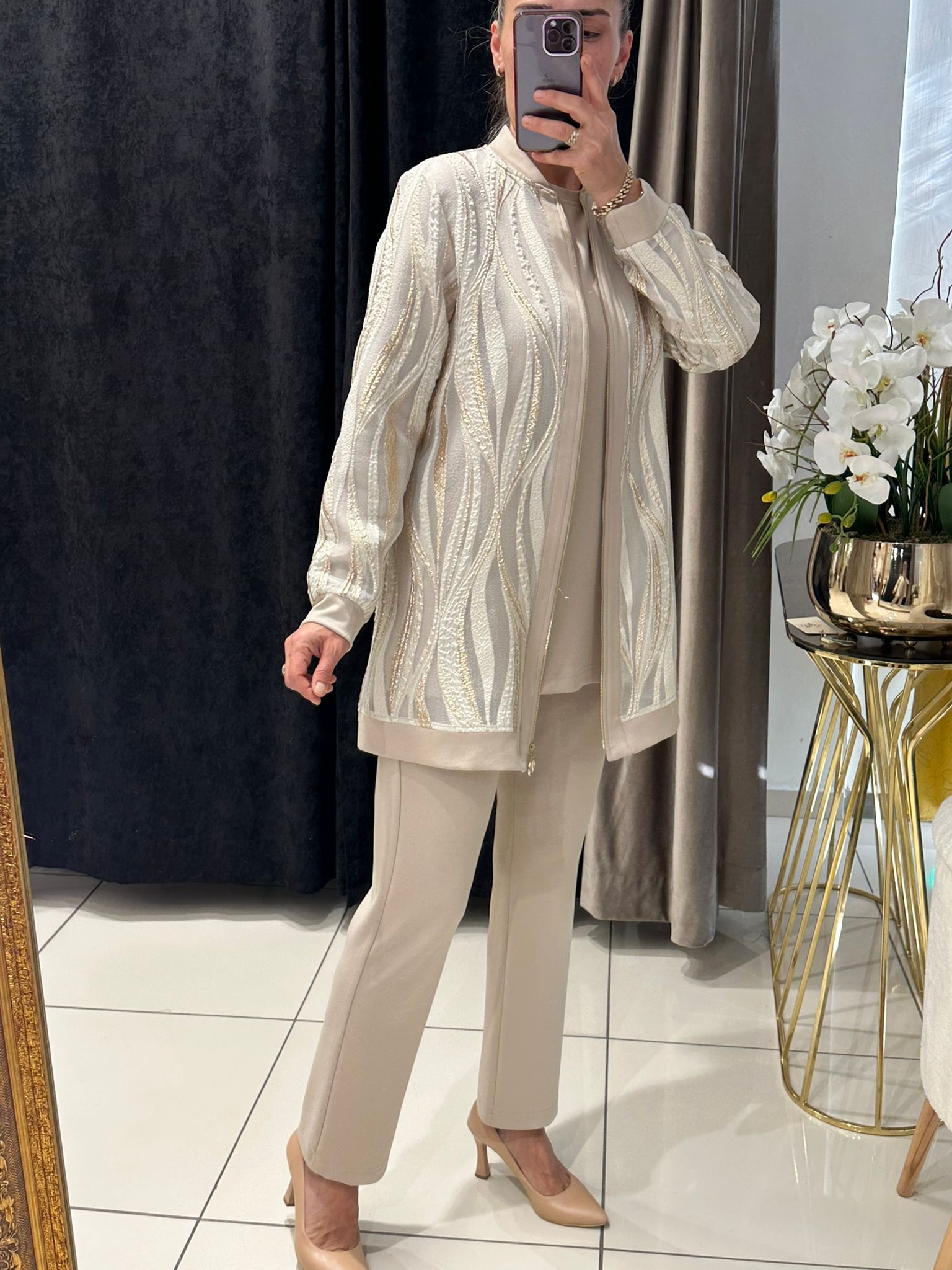 SİMLİ BROKAR CEKETLİ ÜÇLÜ TAKIM  