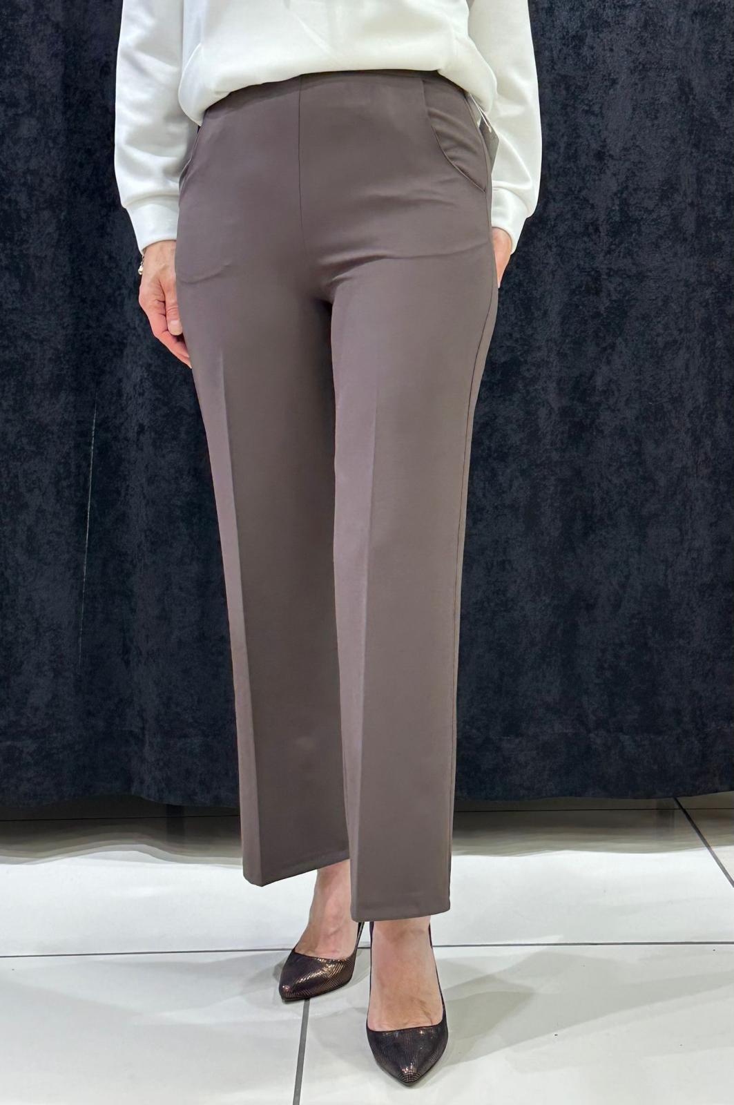 BOL PAÇA BELİ LASTİKLİ PANTOLON  - KAHVE