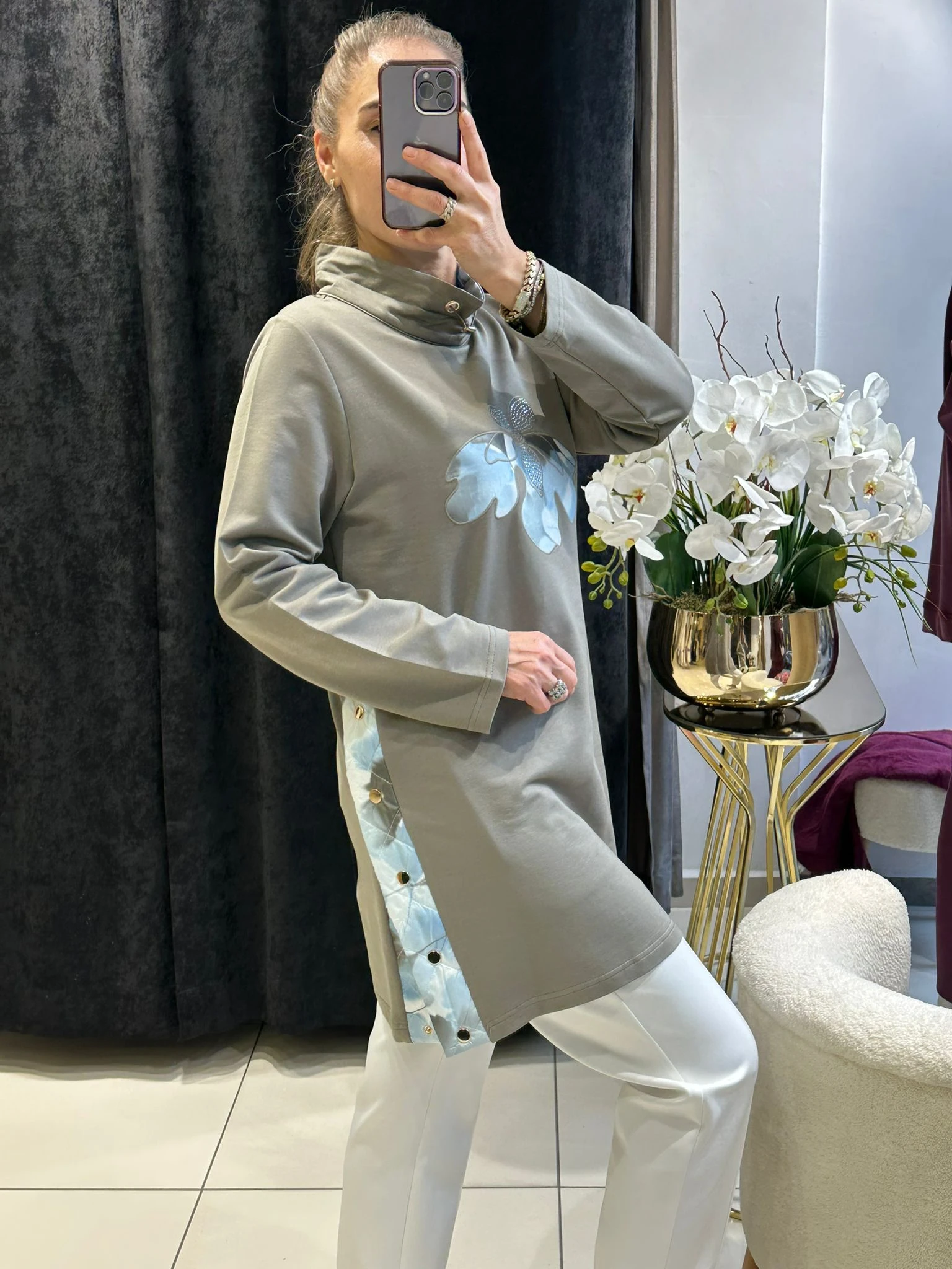 ÇITÇIT DETAY BEYZİK İKİ İPLİK PENYE TUNİK 