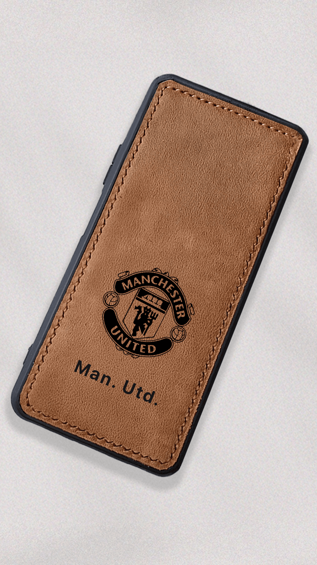 Manchester United Logo Baskı Deri Telefon Kılıfı