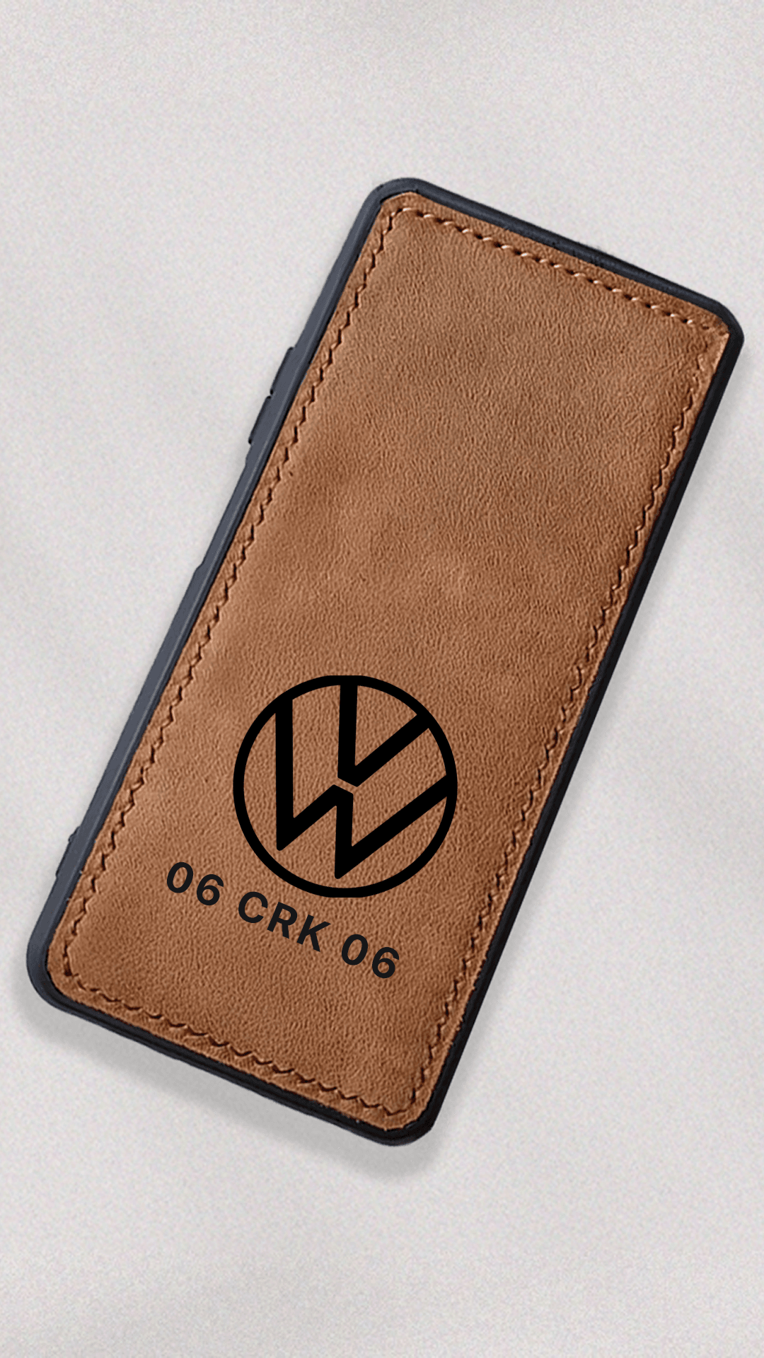 Volkswagen Logo Baskılı Deri Telefon Kılıfı