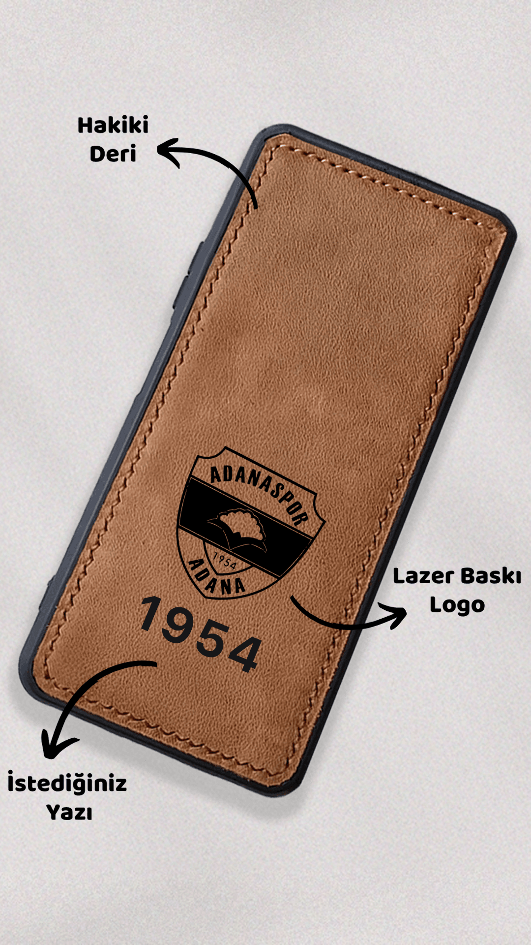 Adanaspor Logo Baskı Deri Telefon Kılıfı